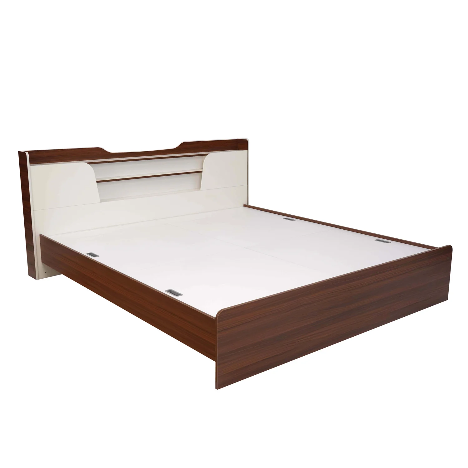 Nilkamal Hawk Calipso King Bed Without Storage (Classic Plank Walnut/White) - Image 3
