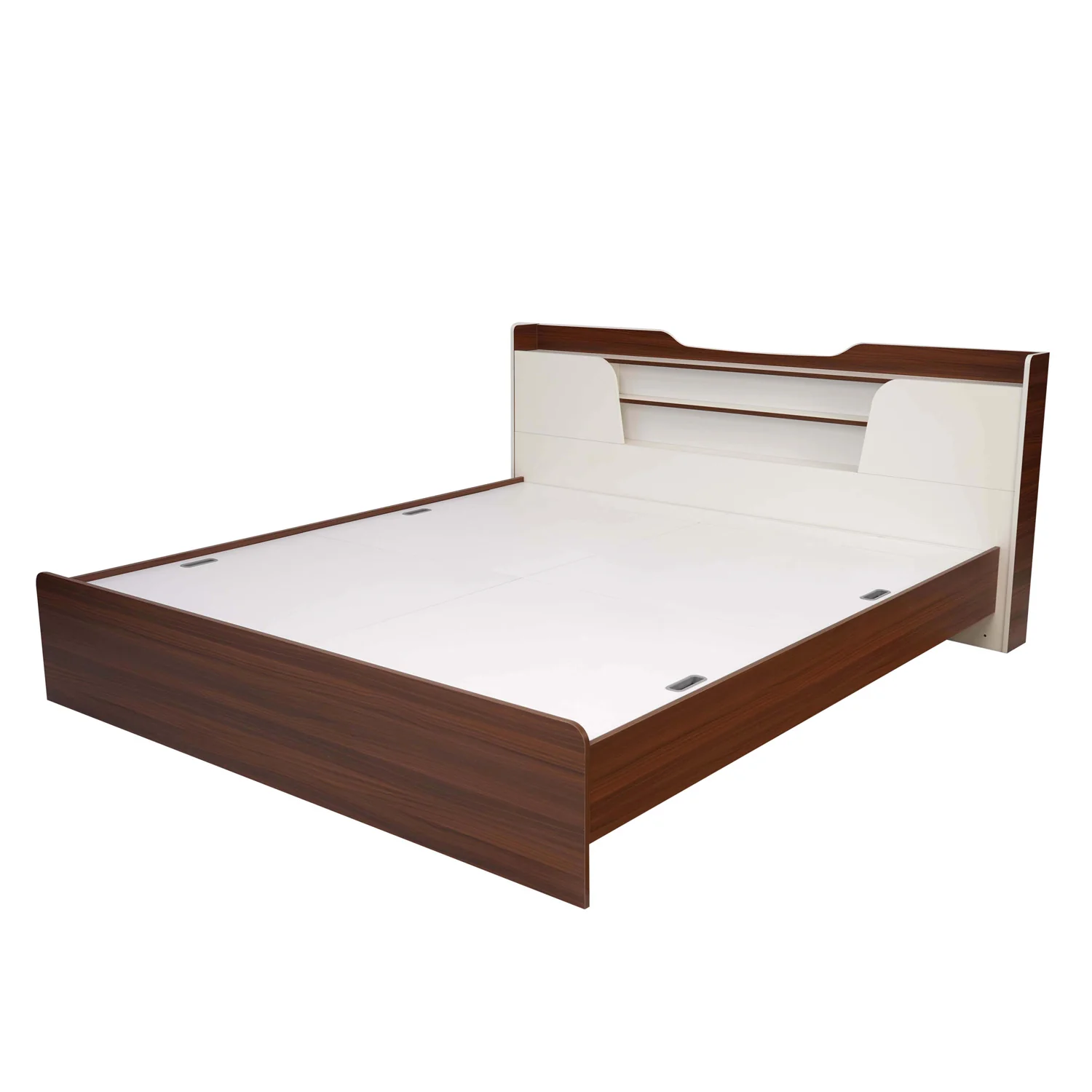Nilkamal Hawk Calipso King Bed Without Storage (Classic Plank Walnut/White) - Image 4