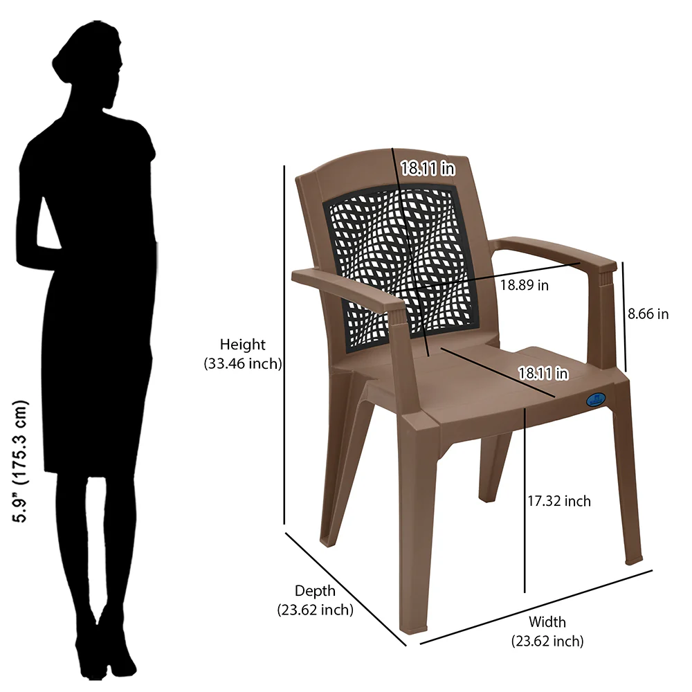 Nilkamal Illusion Plastic Arm Chair - Image 40