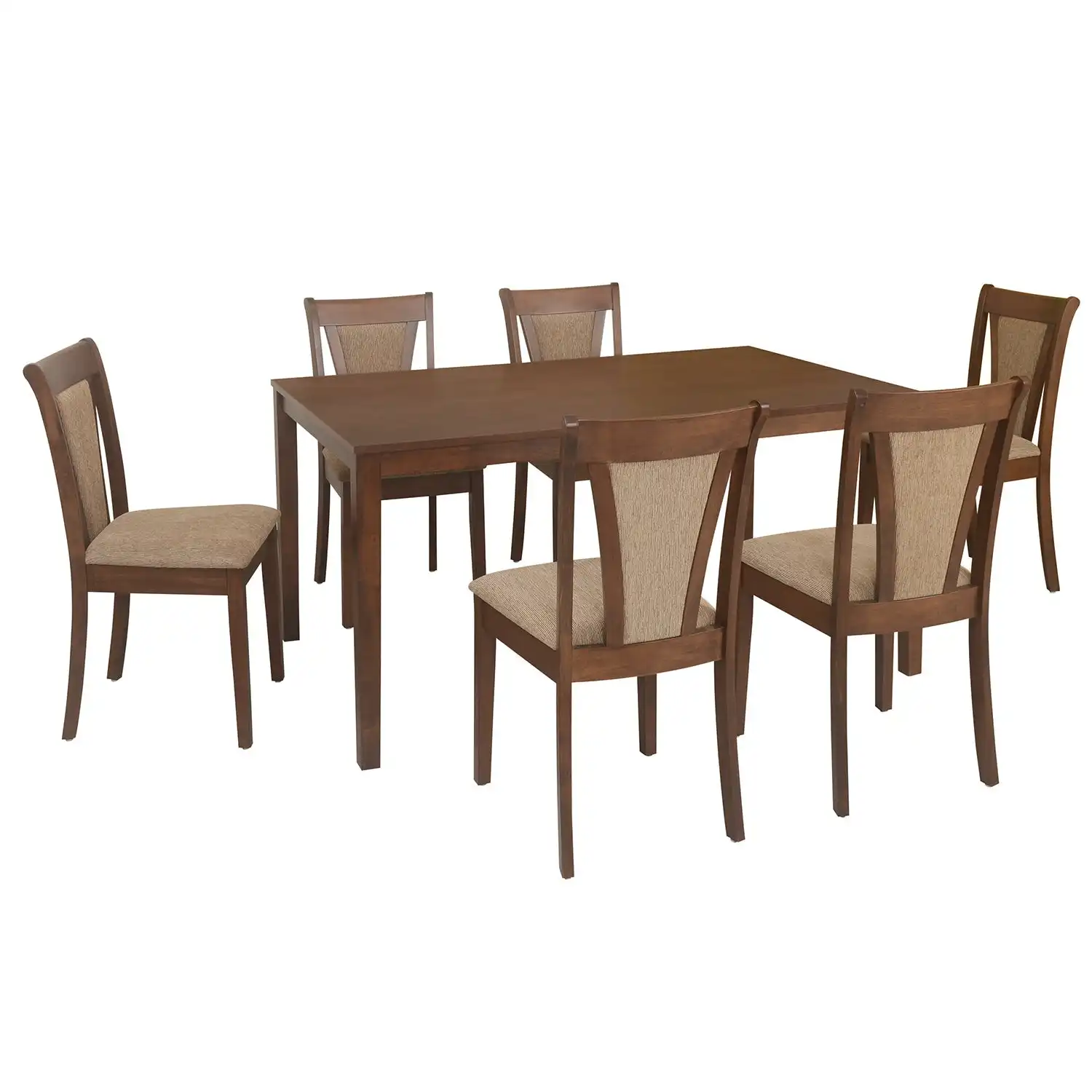 Nilkamal Jewel Six Seater Dining Set (Walnut) - Image 2