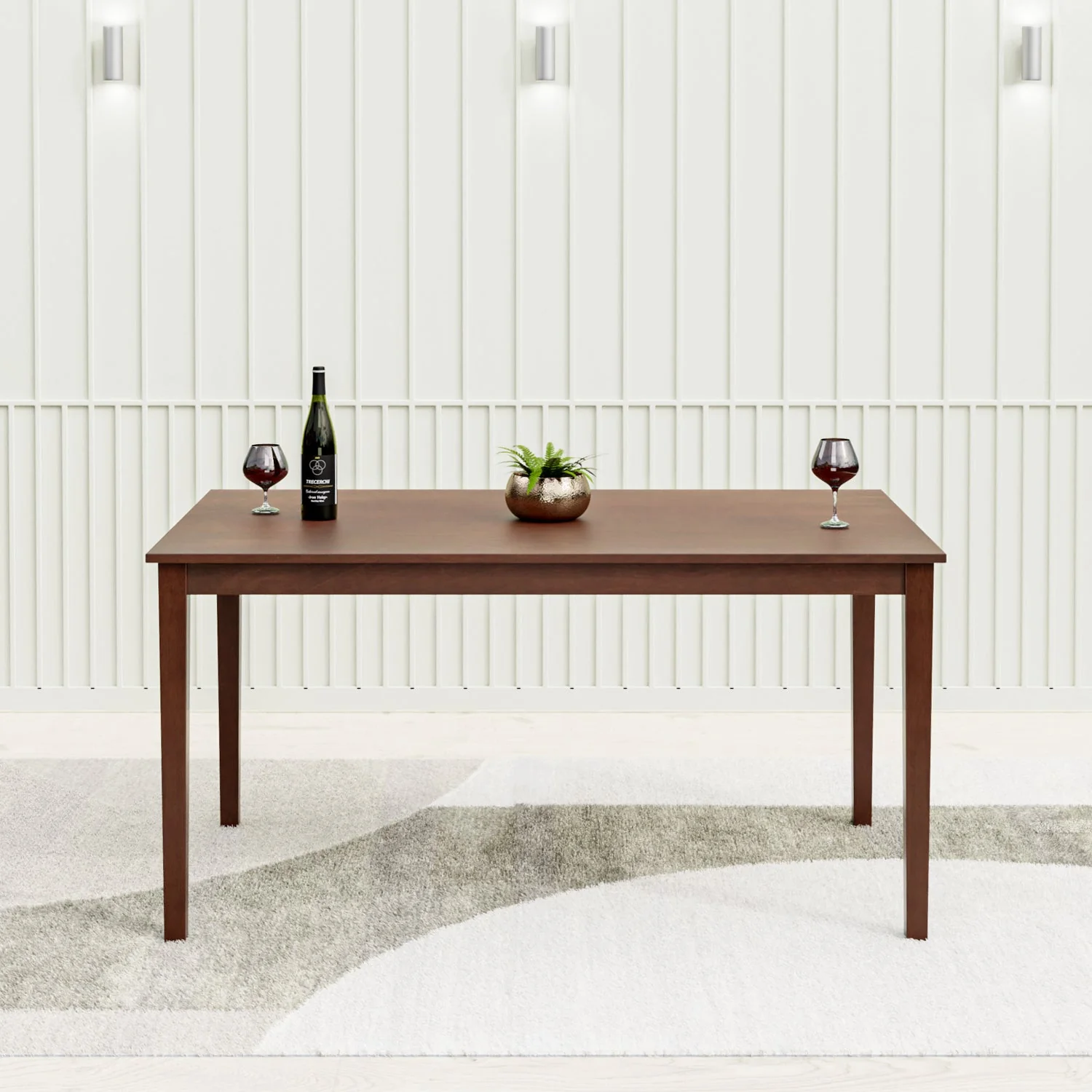 Nilkamal Jewel Six Seater Dining Table (Walnut)