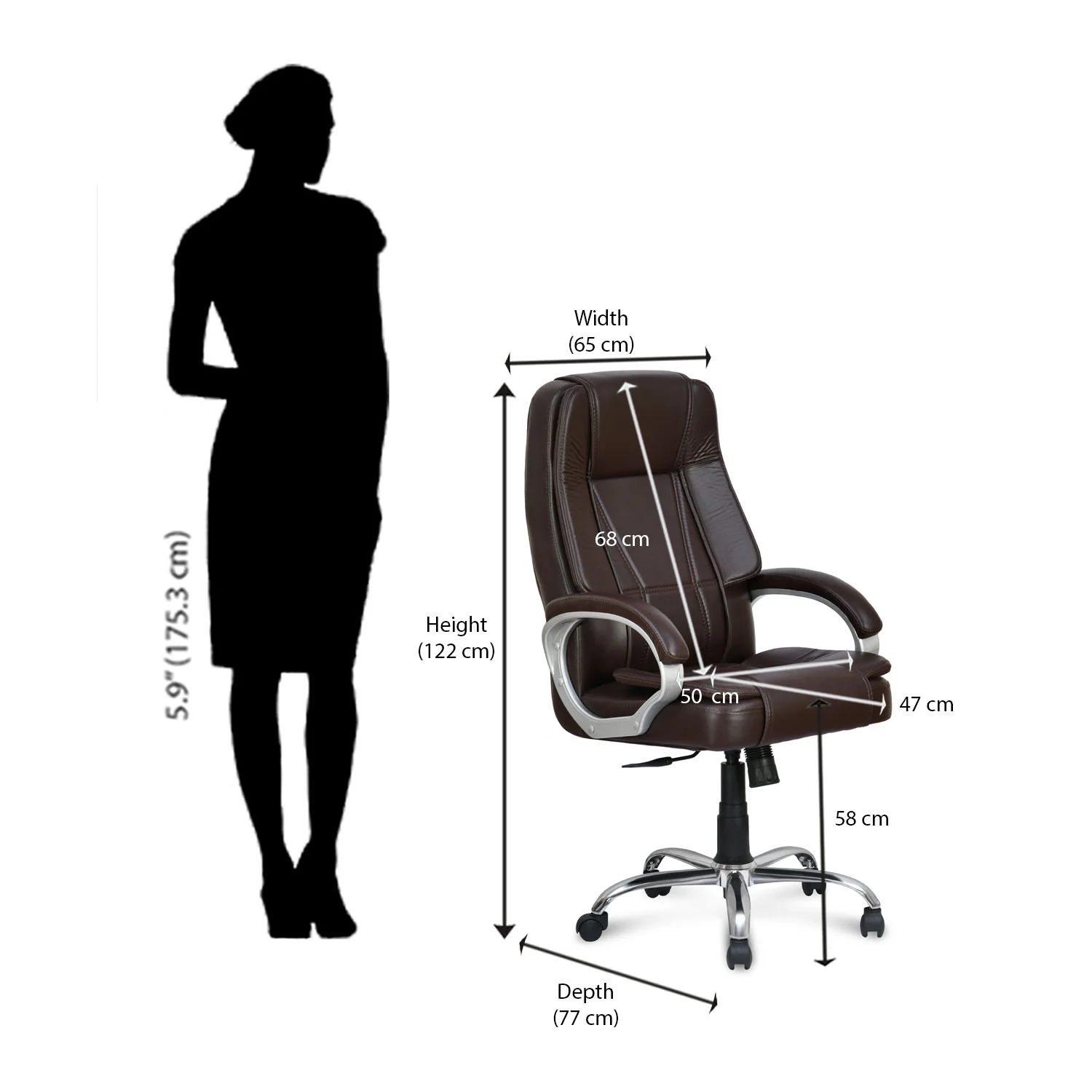 Nilkamal Kyoto High Back Office Chair - Image 33