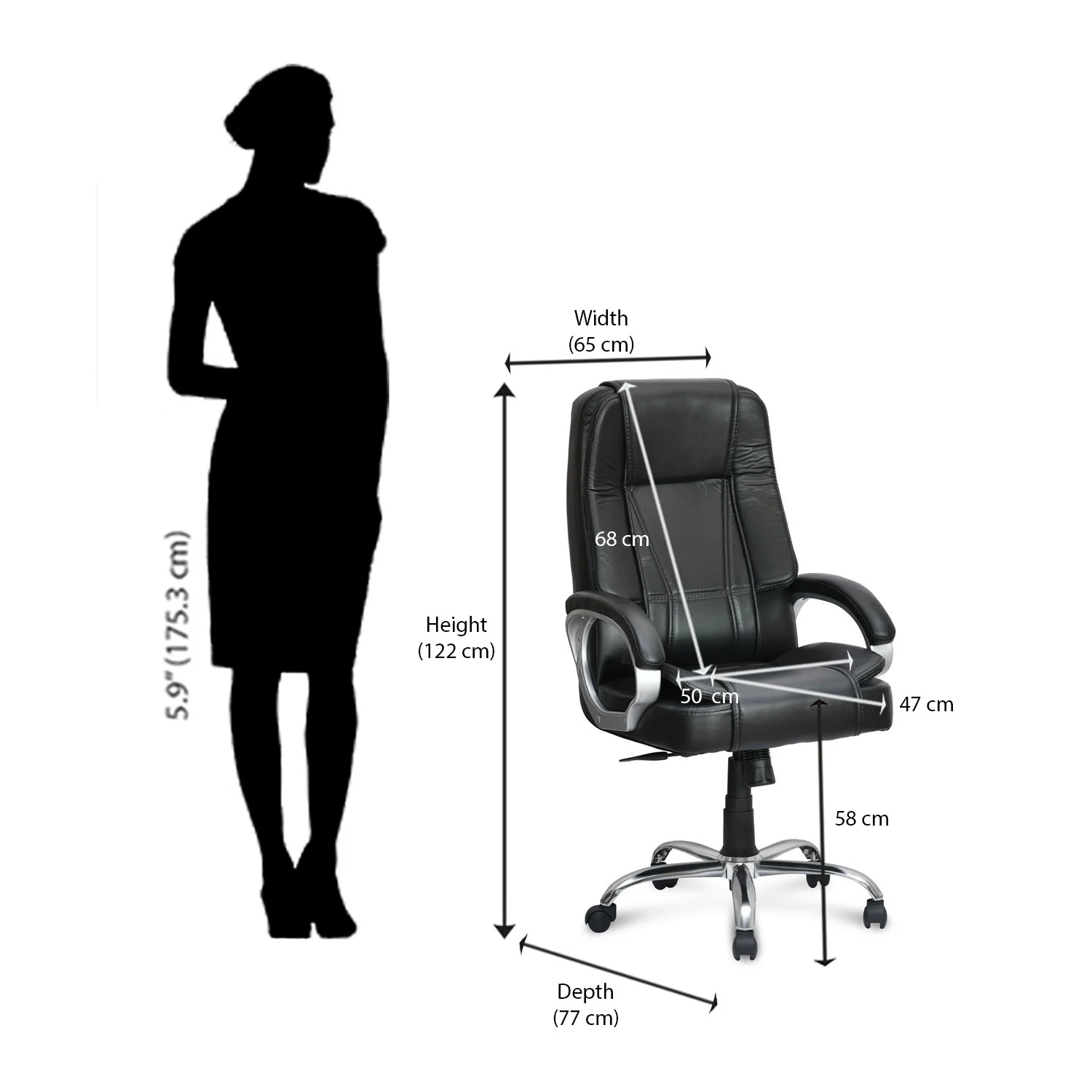 Nilkamal Kyoto High Back Office Chair - Image 41