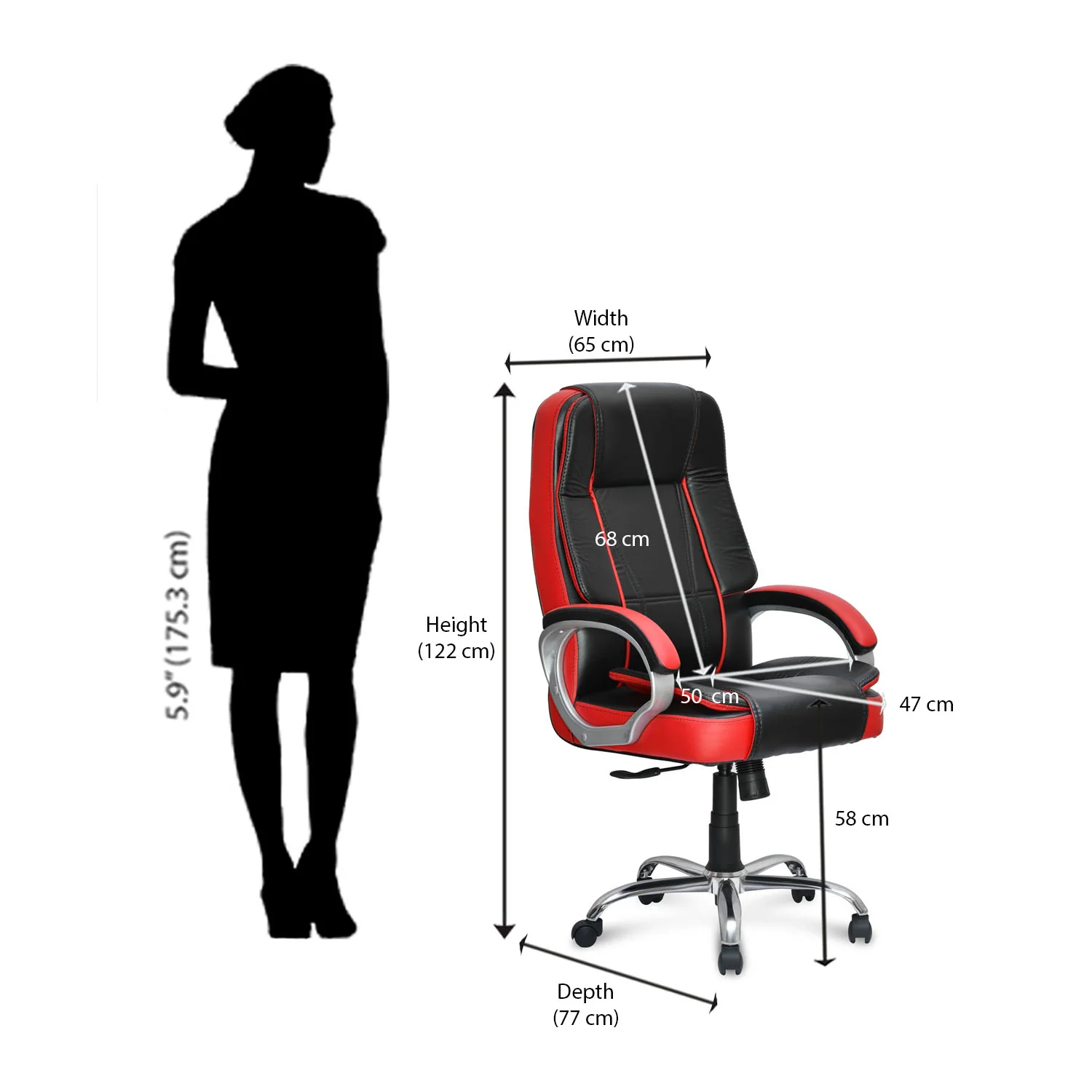 Nilkamal Kyoto High Back Office Chair - Image 9
