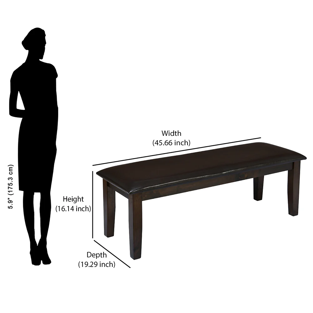 Nilkamal Magnito Multi Use Long Sitting Bench for Living Room | Dining Room (Brown) - Image 7