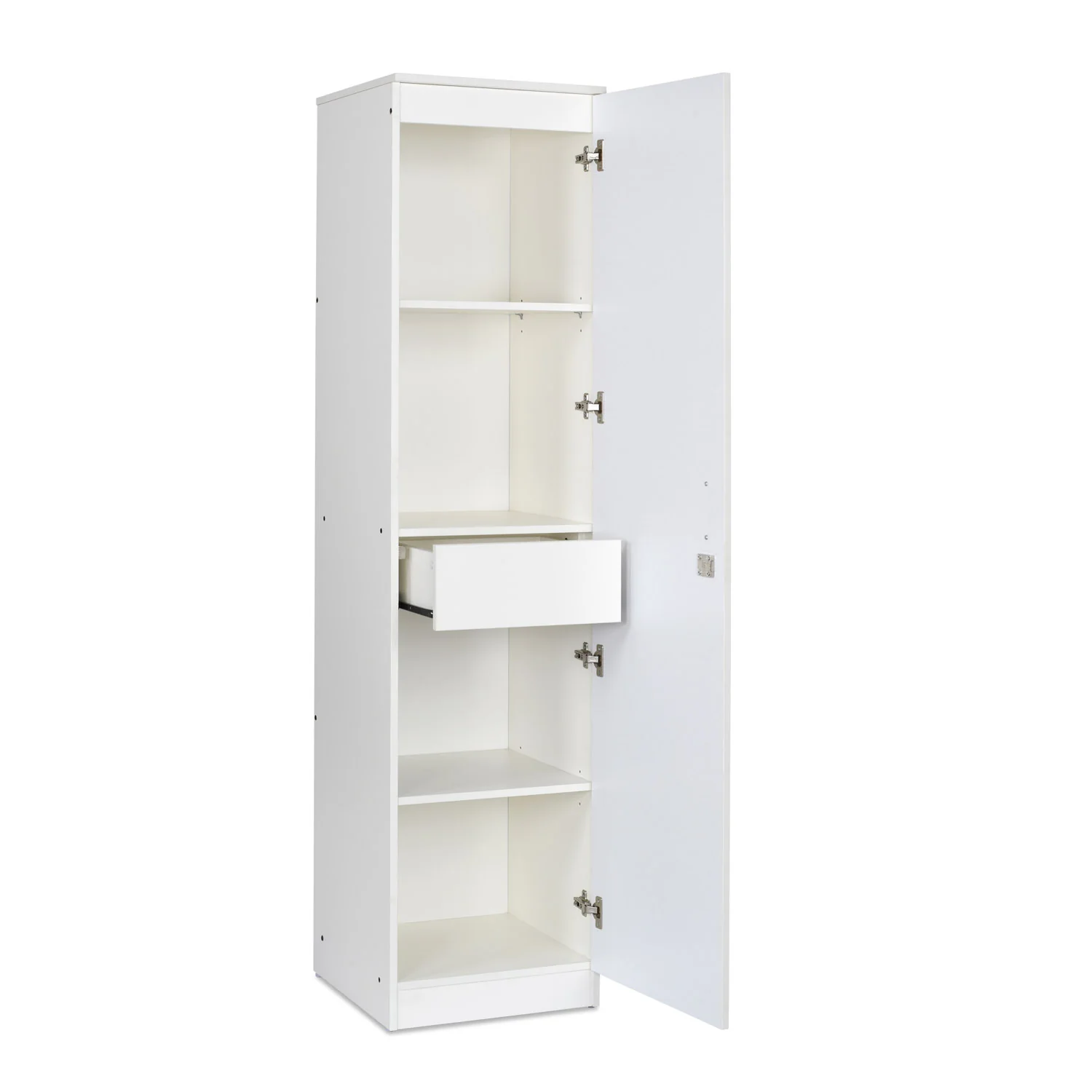 Nilkamal Marbito 1 Door Wardrobe With Mirror (White) - Image 4