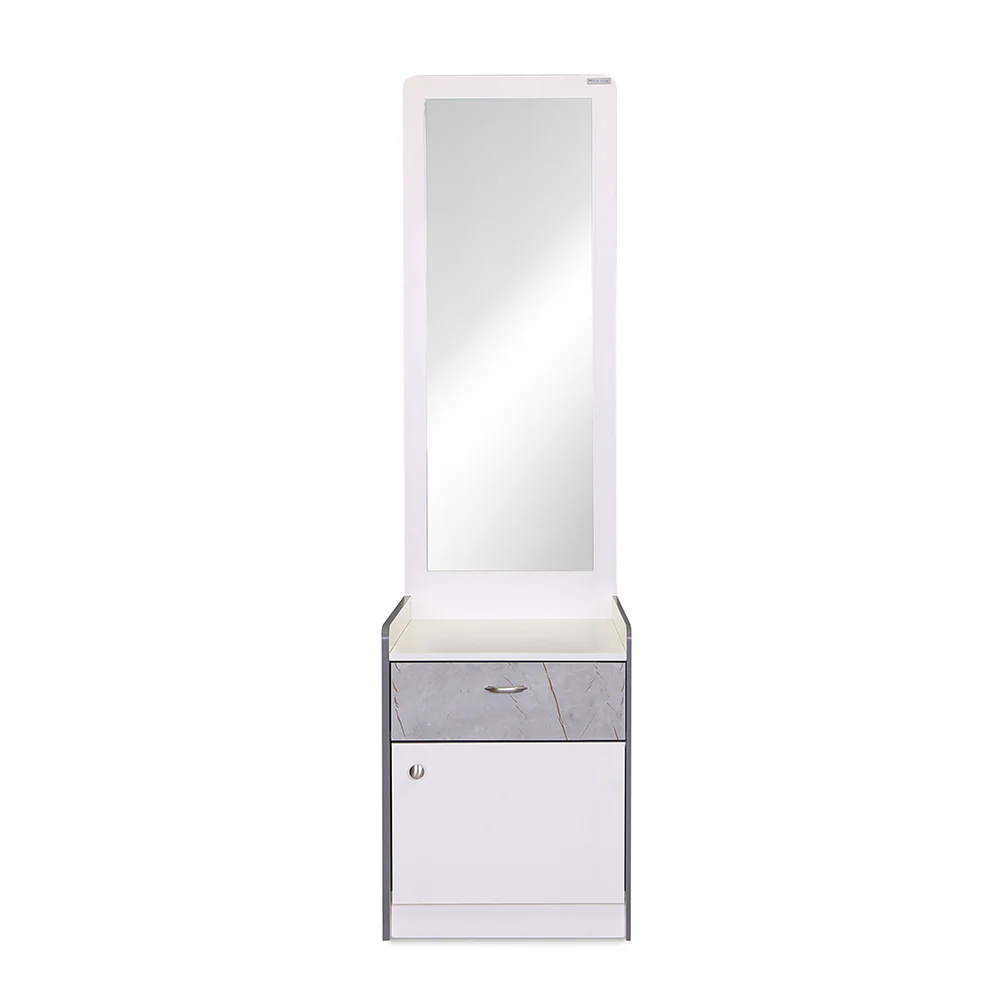 Nilkamal Marbito Dresser With Mirror (White) - Image 3