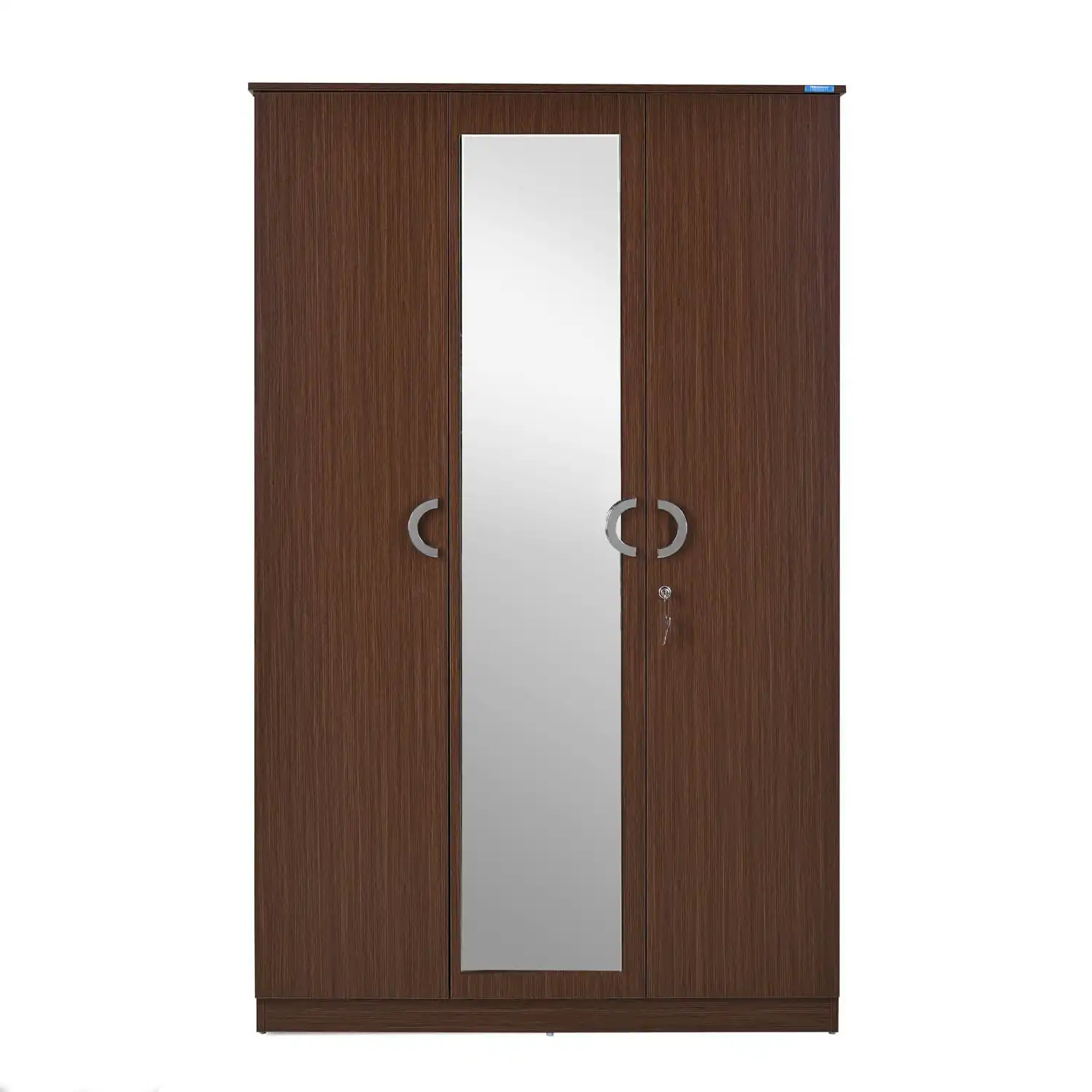 Nilkamal Massif 3 Door Wardrobe with Mirror (Legno Oak) - Image 3