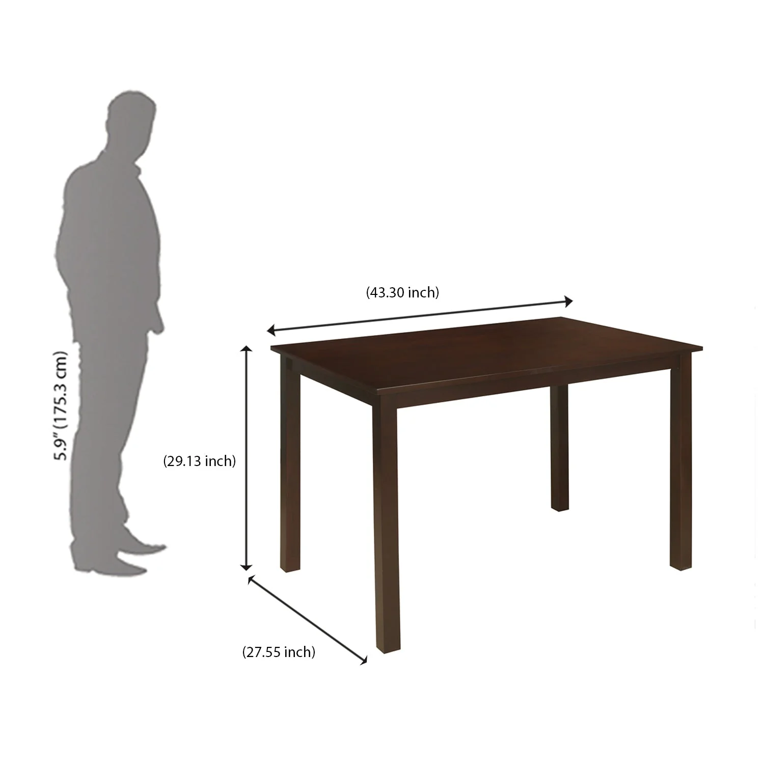 Nilkamal Mauna 4 Seater Dining Table (Dark Cappuccino) - Image 7