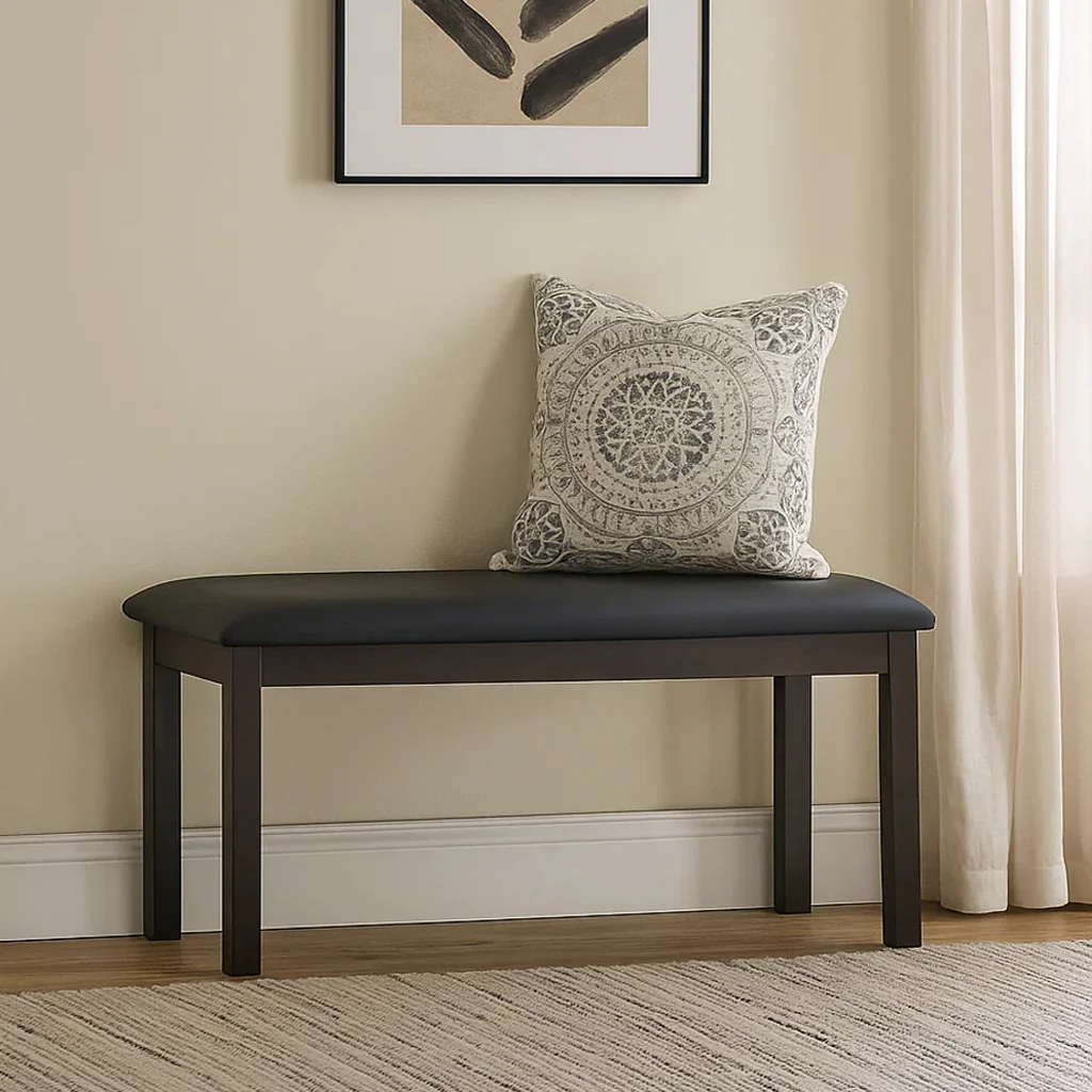 Nilkamal Mauna Multi Use Medium Sitting Bench for Living Room | Dining Room (Dark Cappuccino)