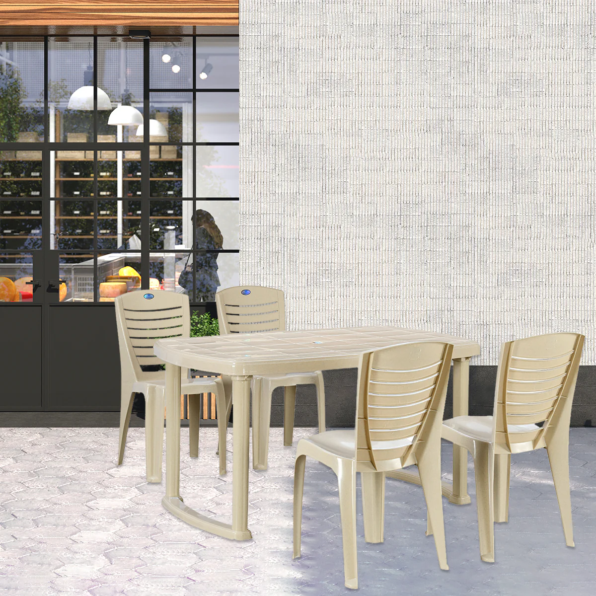Nilkamal Mega 4 Seater Dining Set - Image 2