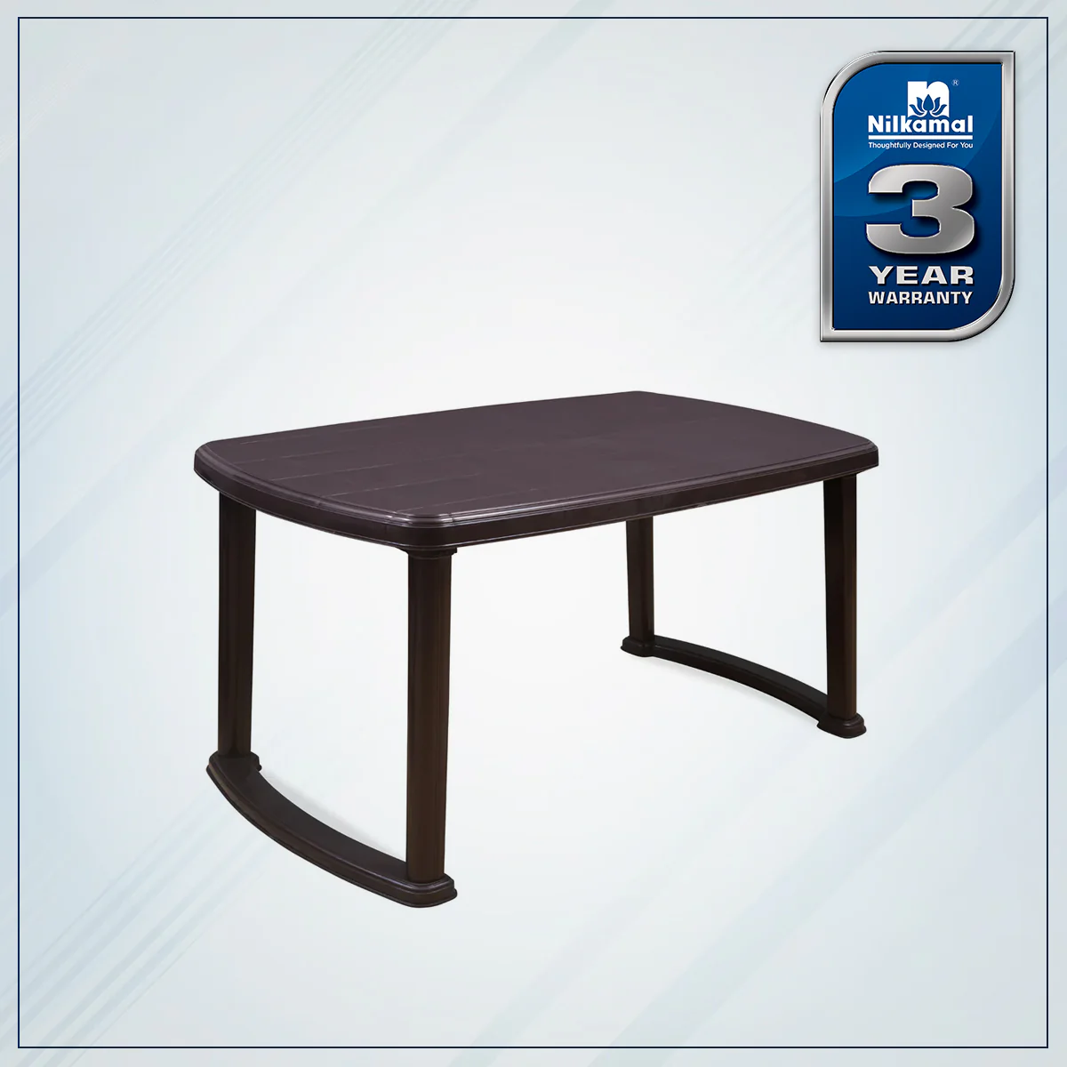 Nilkamal Mega Dining Table (Weather Brown) - Image 2