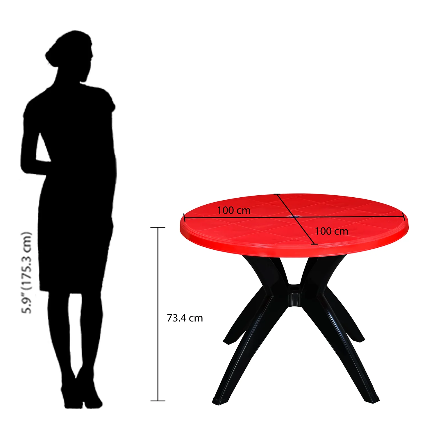 Nilkamal Meridian Kross Leg Dining Table - Image 8