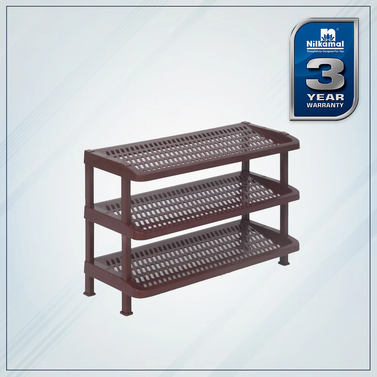 Nilkamal Multipurpose Rack 03 (Maroon) - Image 2