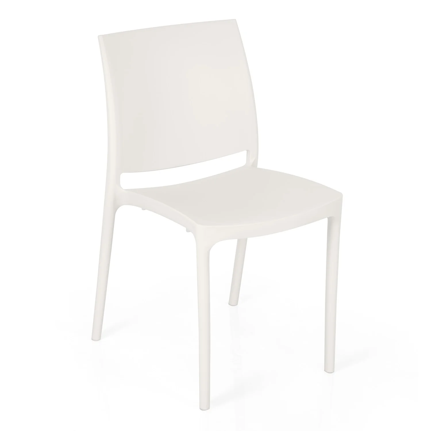 Nilkamal Novella 08 Plastic Armless Chair (Milky White) - Image 7