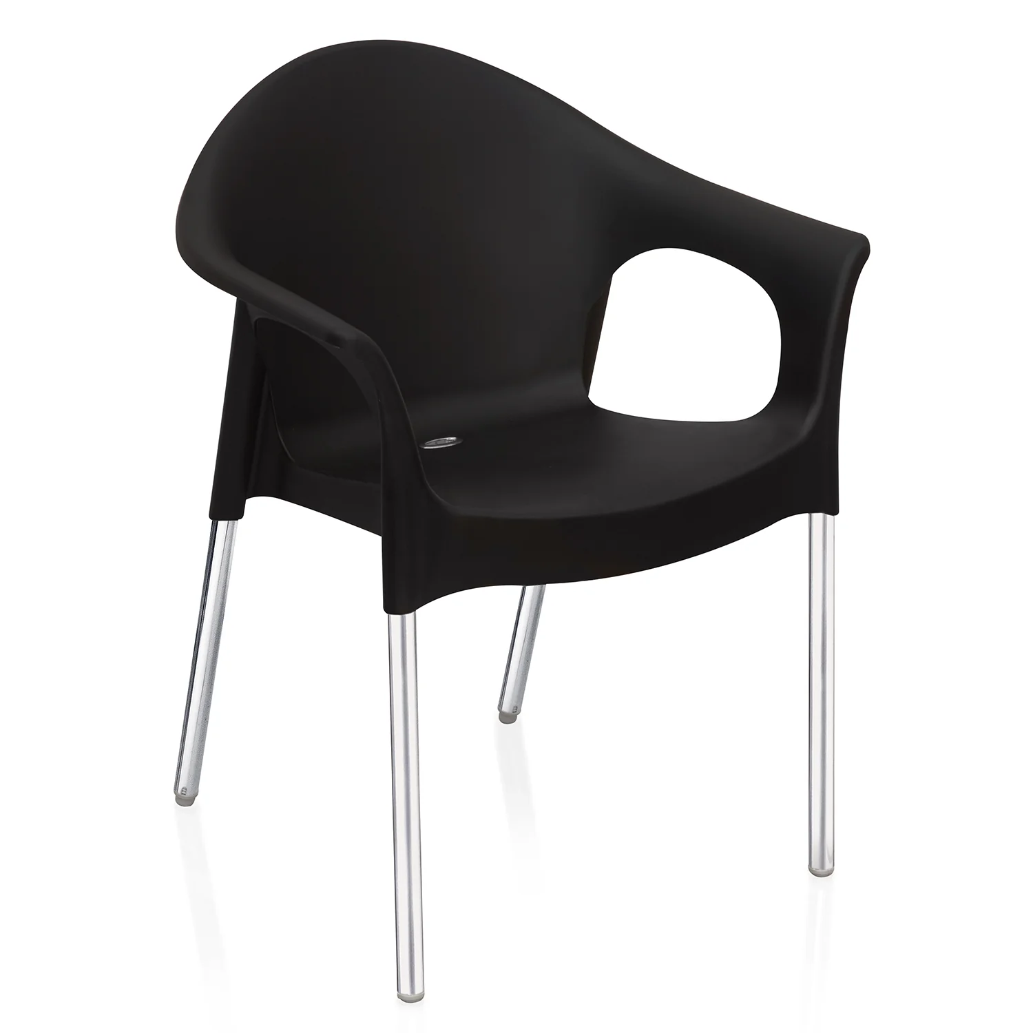 Nilkamal Novella 09 Plastic Arm Chair (Iron Black) - Image 7
