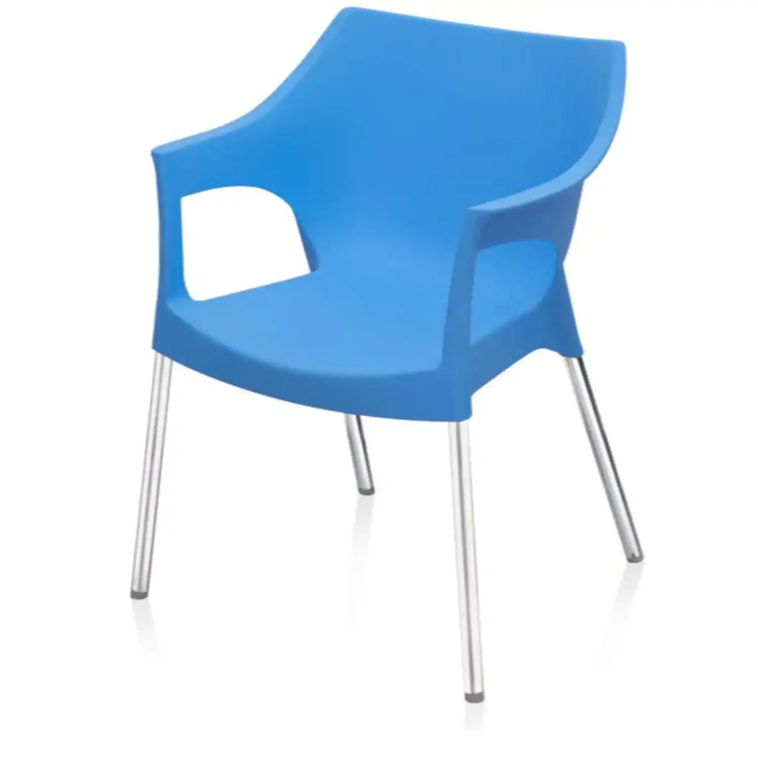 Nilkamal Novella 10 Plastic Arm Chair (Blue) - Image 8