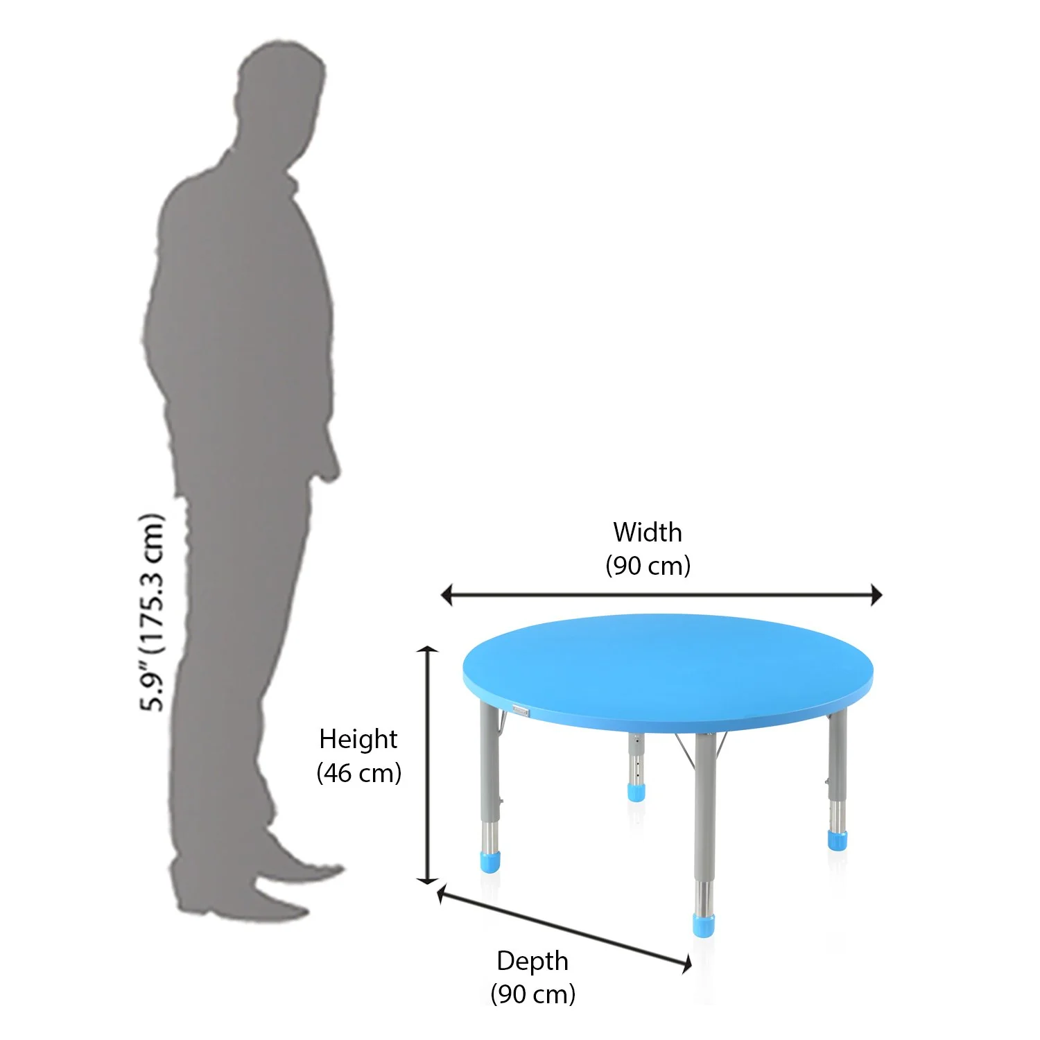 Nilkamal Orange Danube Blue Activity Desk (Circle) - Image 6
