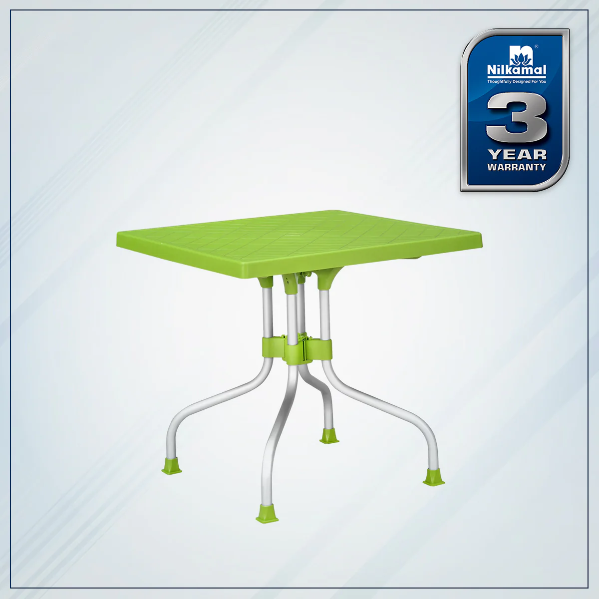 Nilkamal Orchid 4 Seater Plastic Dining Table - Image 3