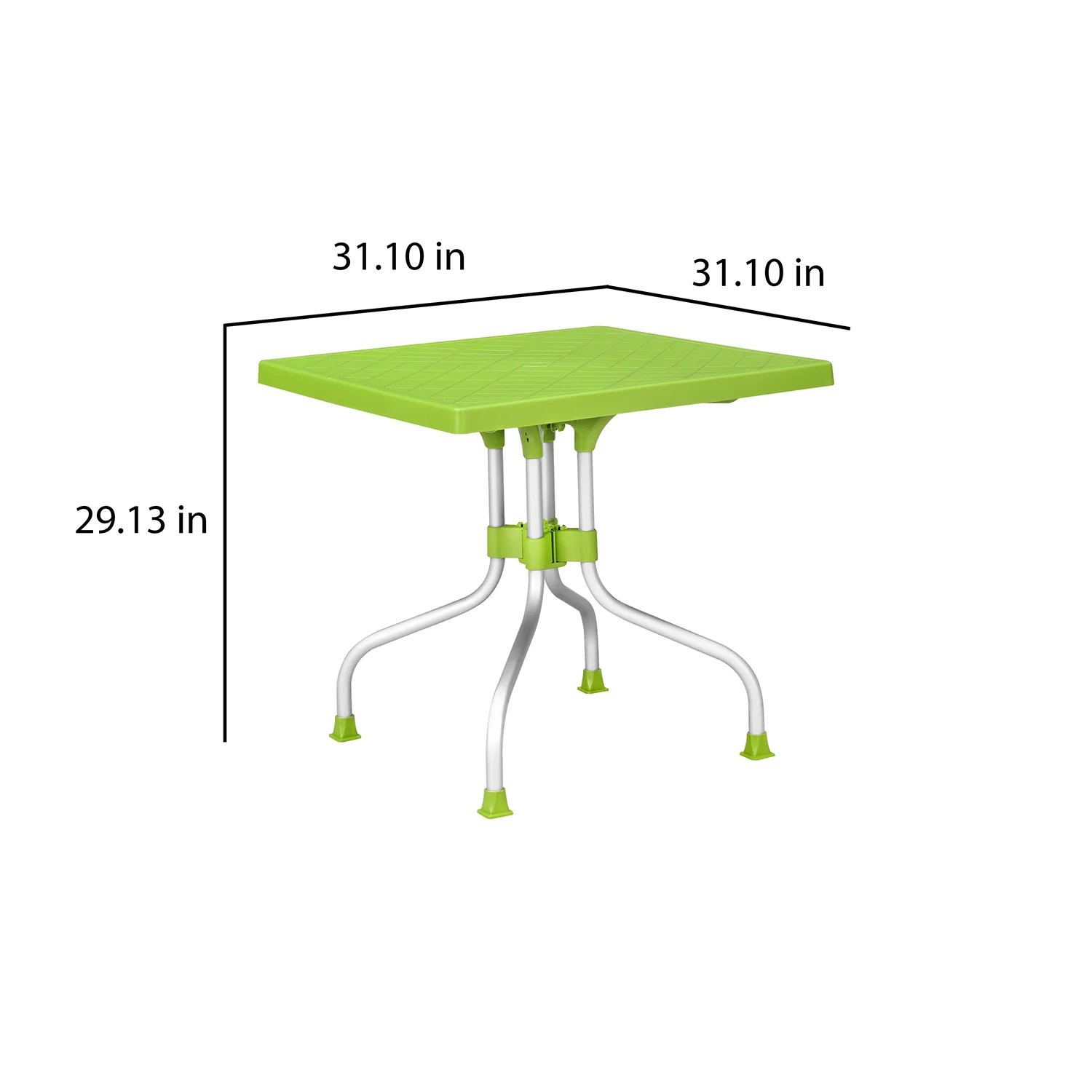 Nilkamal Orchid 4 Seater Plastic Dining Table - Image 9