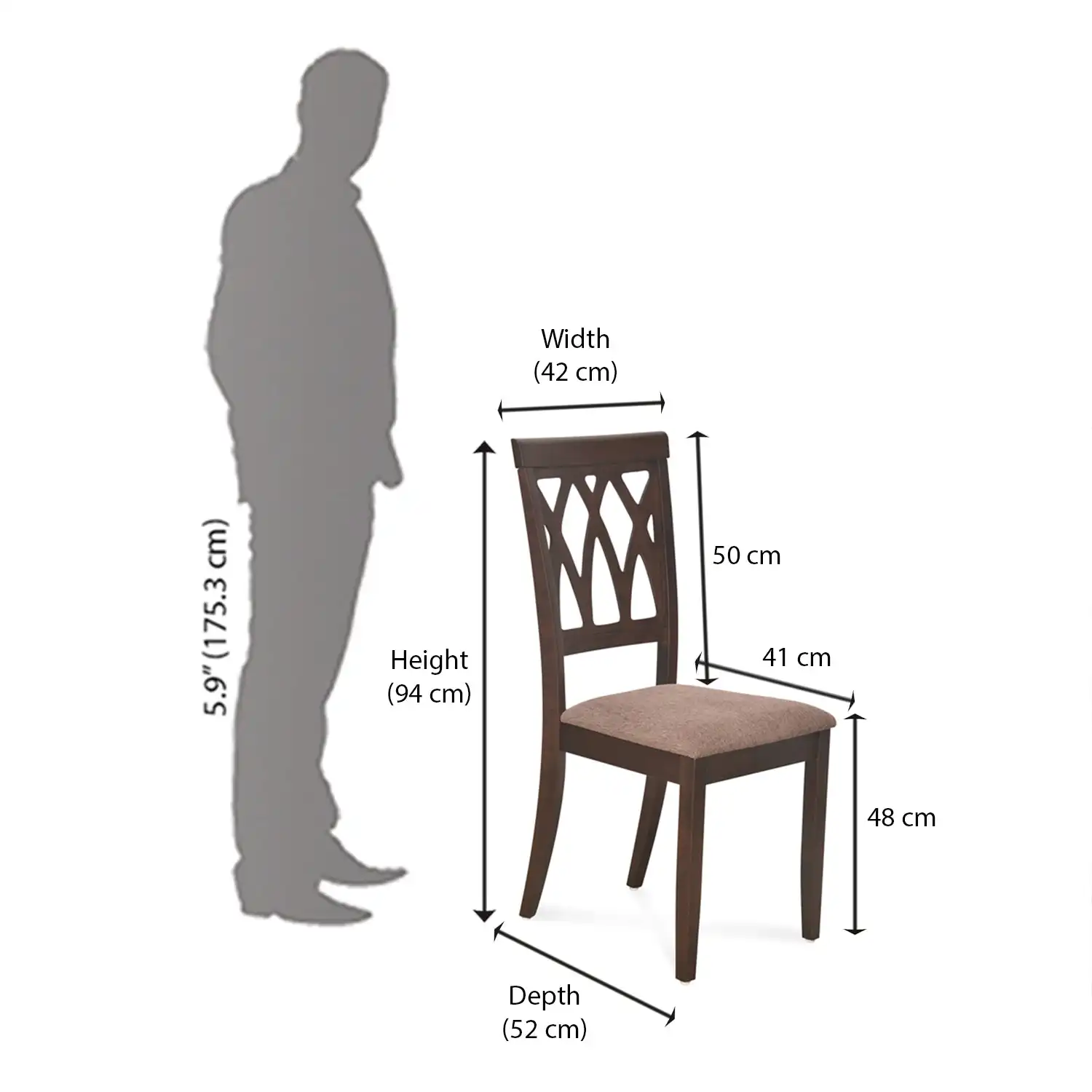 Nilkamal Peak 6 Seater Dining Set With Bench (Cappuccino) - Image 18