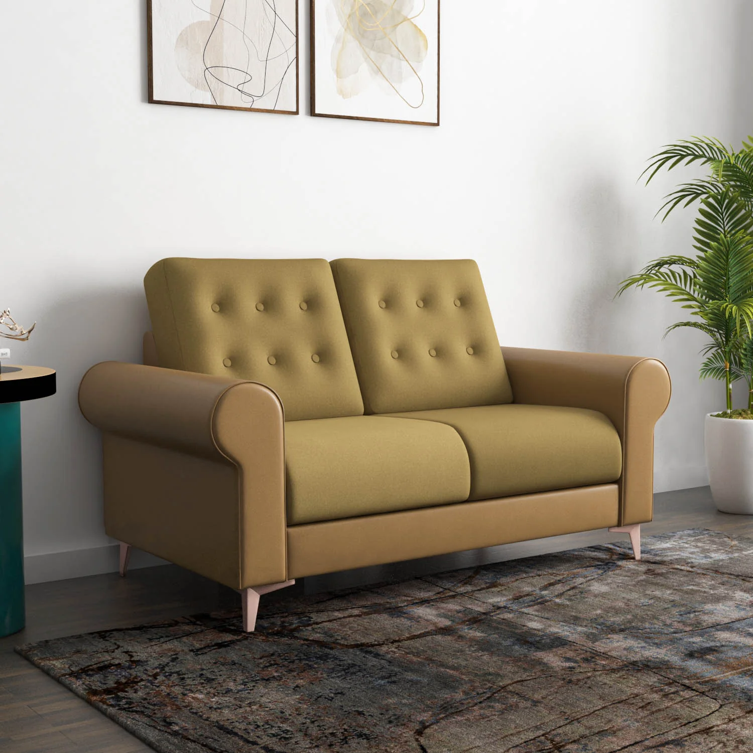 Nilkamal Rippon 2 Seater Sofa (Brown) - Image 2