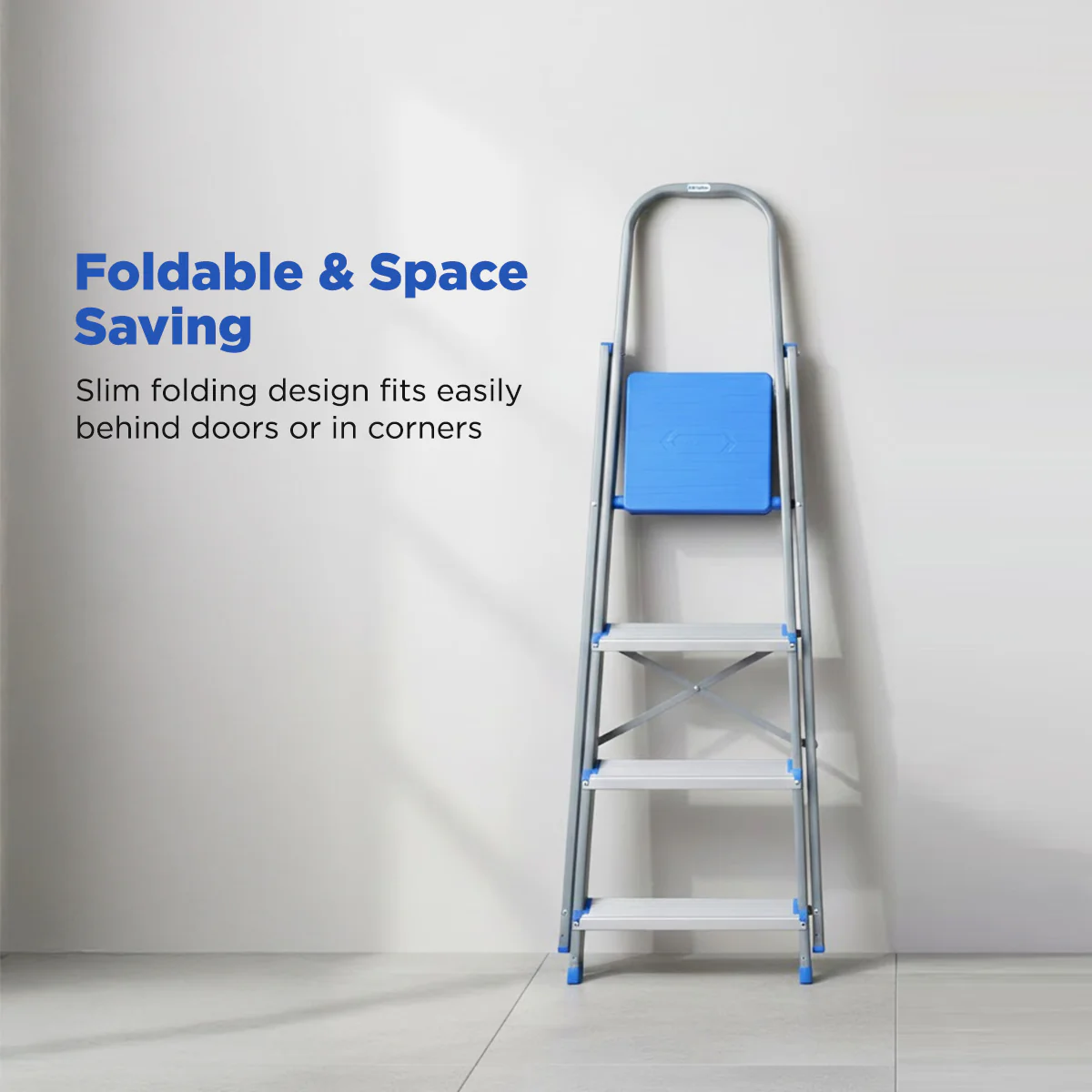 Nilkamal Rise 5 Step Steel Ladder (Grey) - Image 7