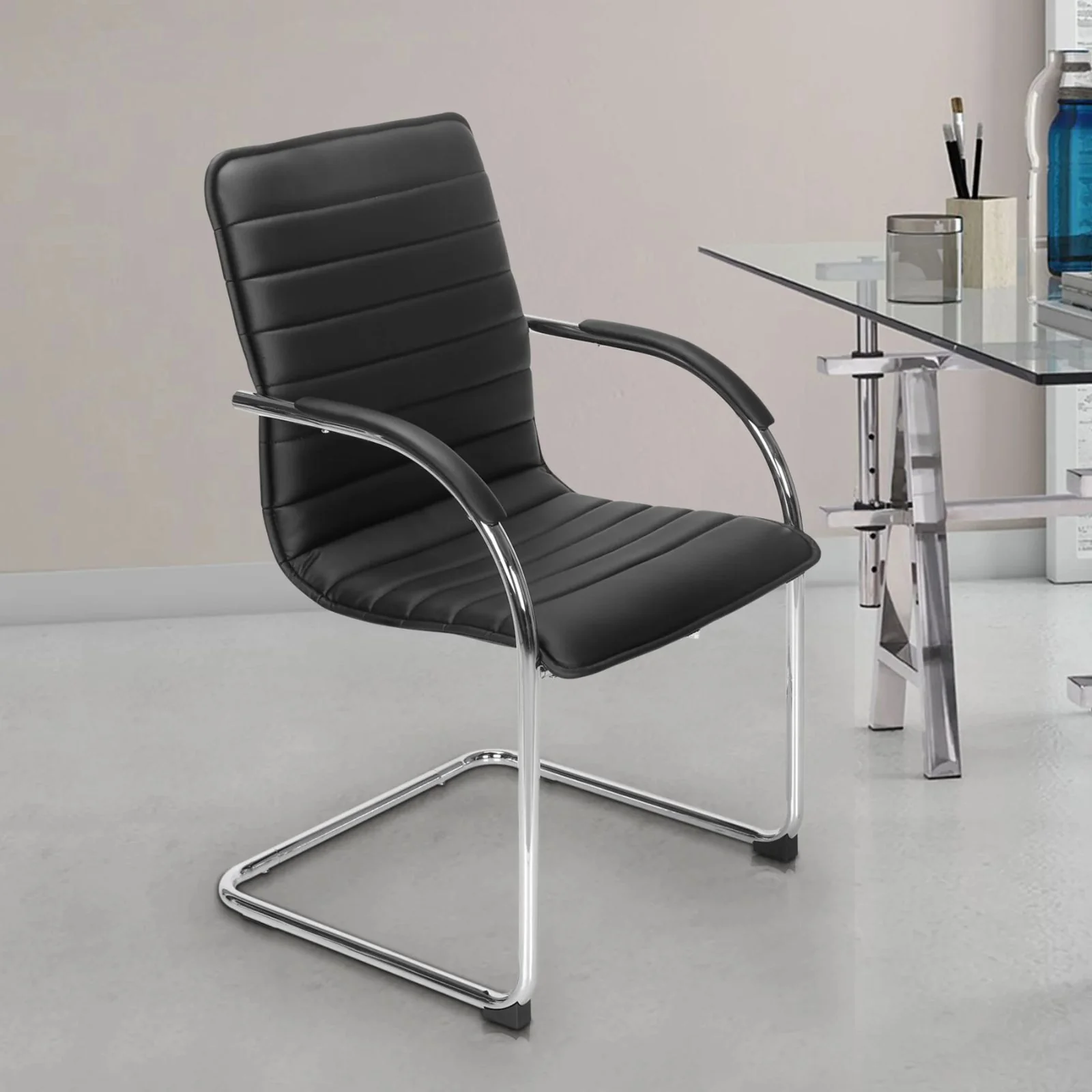 Nilkamal Runner Visitor Chair (Black)