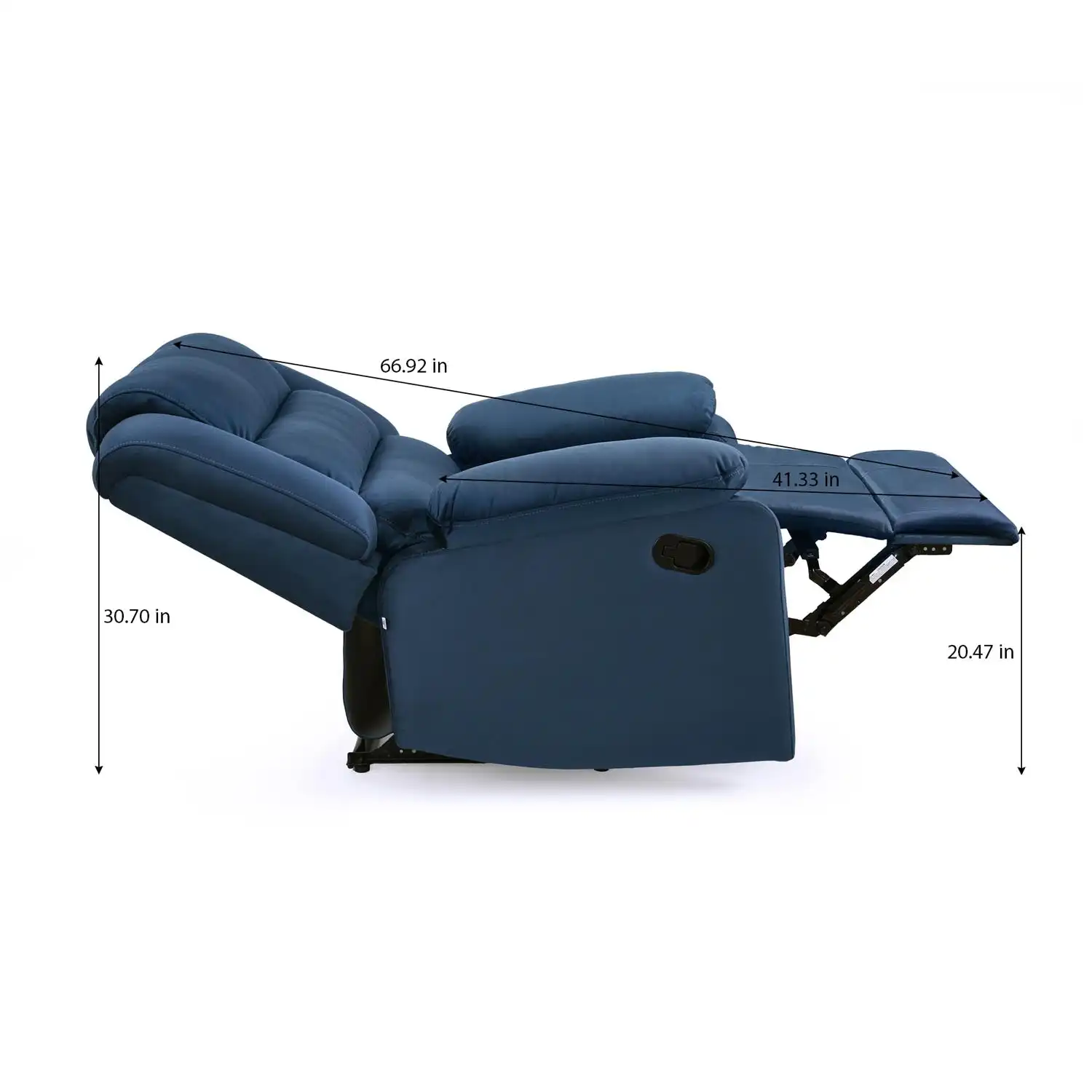 Nilkamal Sierra 1 Seater Manual Recliner Sofa (Blue) - Image 7