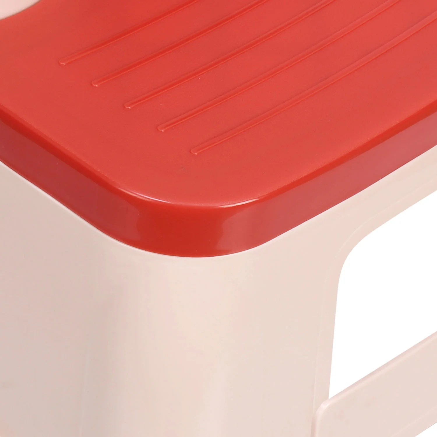 Nilkamal Step Stool 31 (Basket Beach / Coral Red) - Image 4