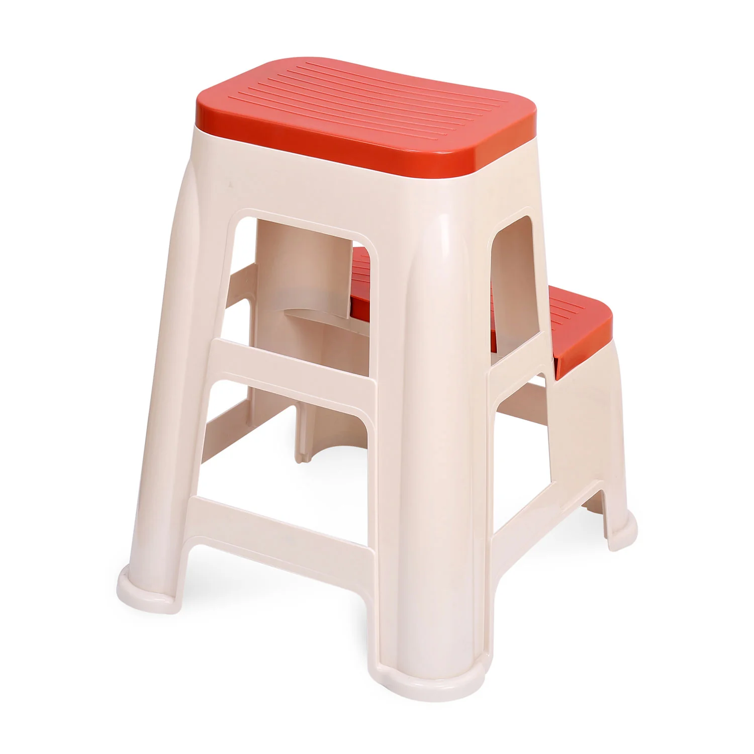 Nilkamal Step Stool 31 (Basket Beach / Coral Red) - Image 6