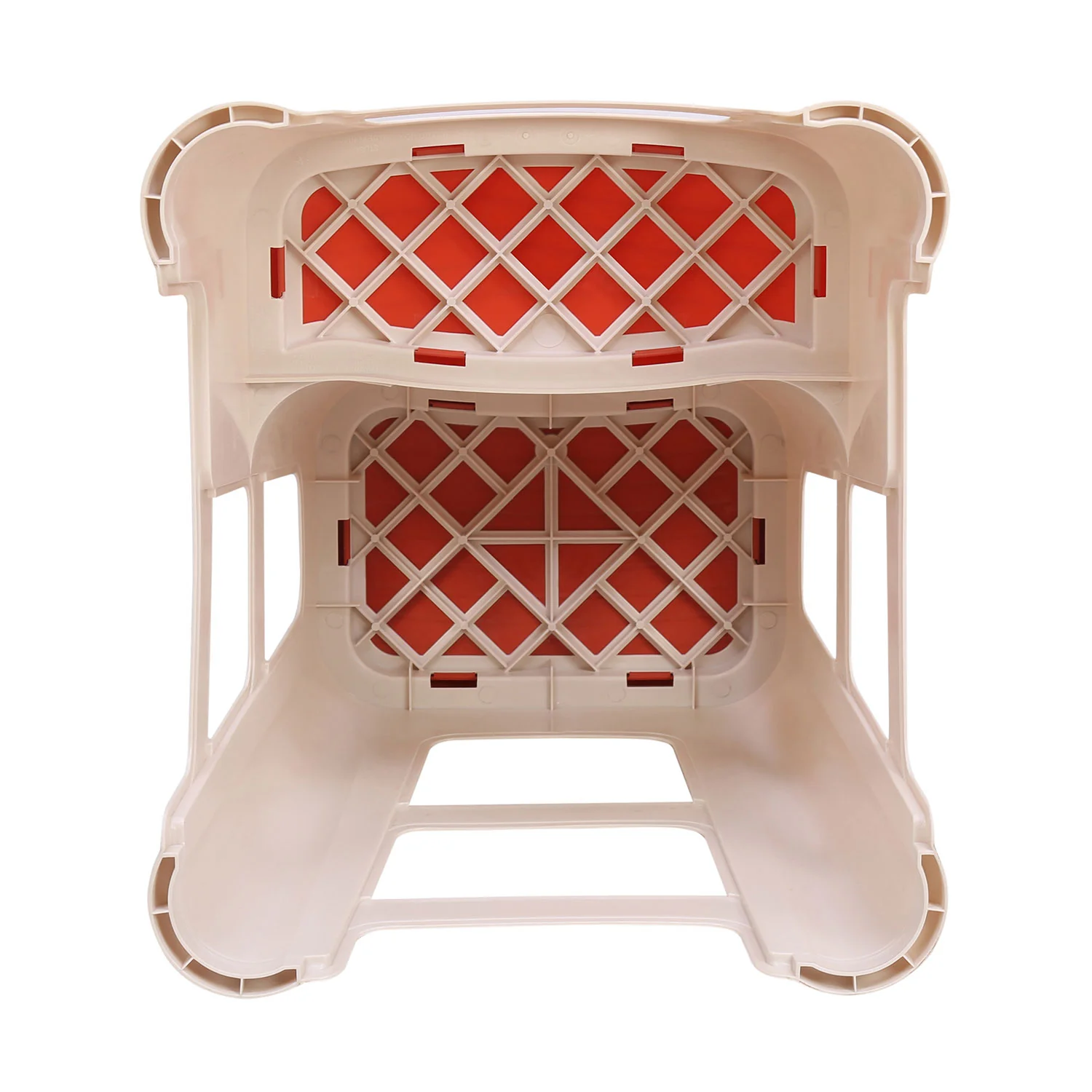 Nilkamal Step Stool 31 (Basket Beach / Coral Red) - Image 9