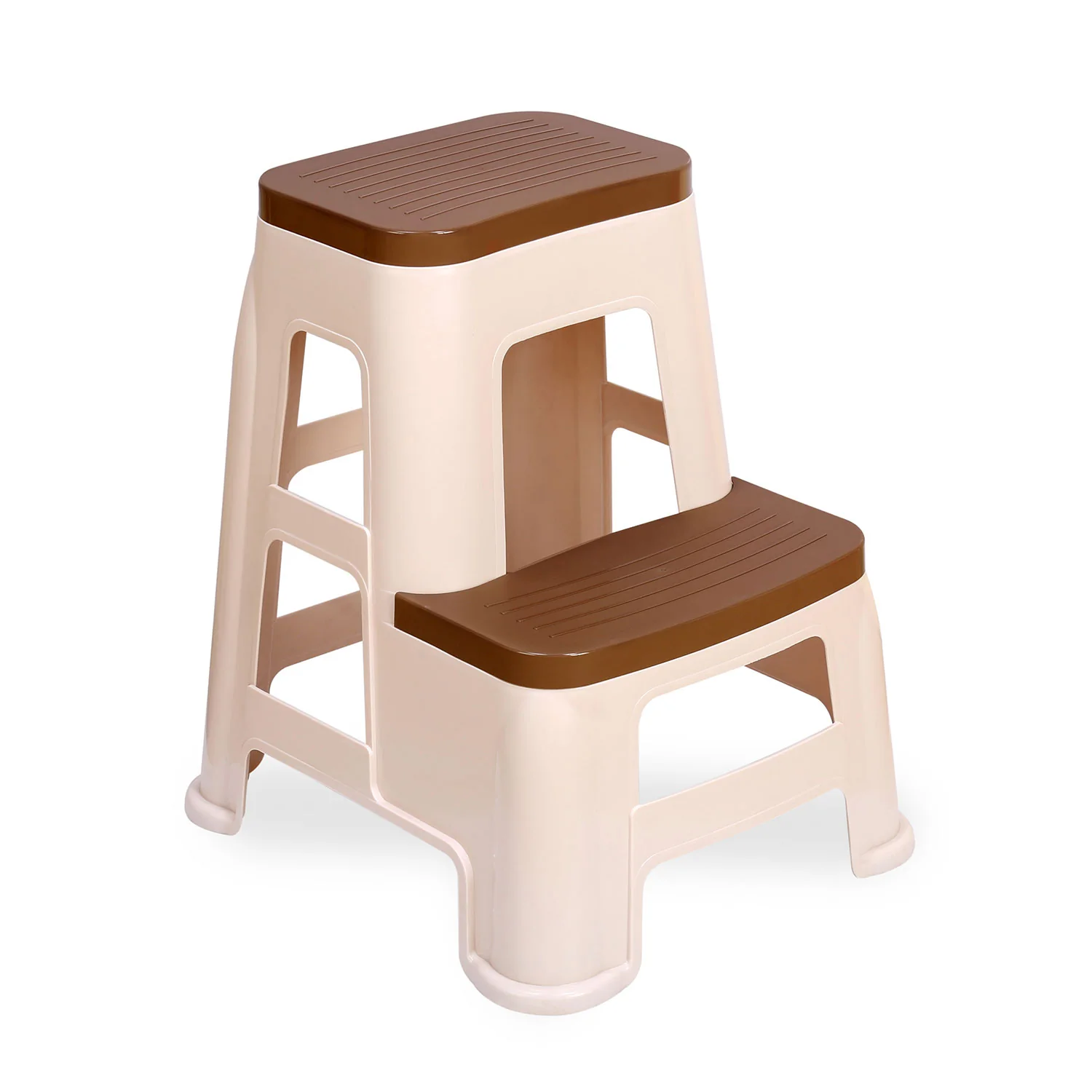 Nilkamal Step Stool 31 (Basket Beach / Rattan Dark Beige) - Image 3