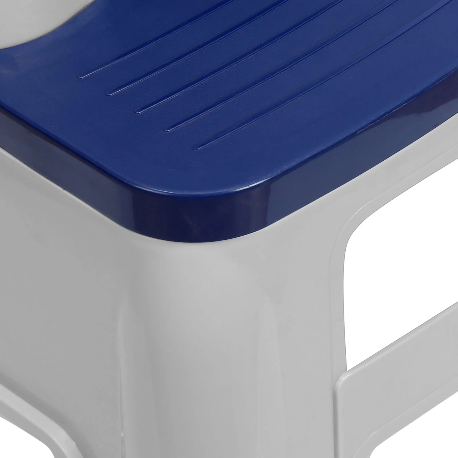 Nilkamal Step Stool 31 (Silk Grey / Cobalt Blue) - Image 5