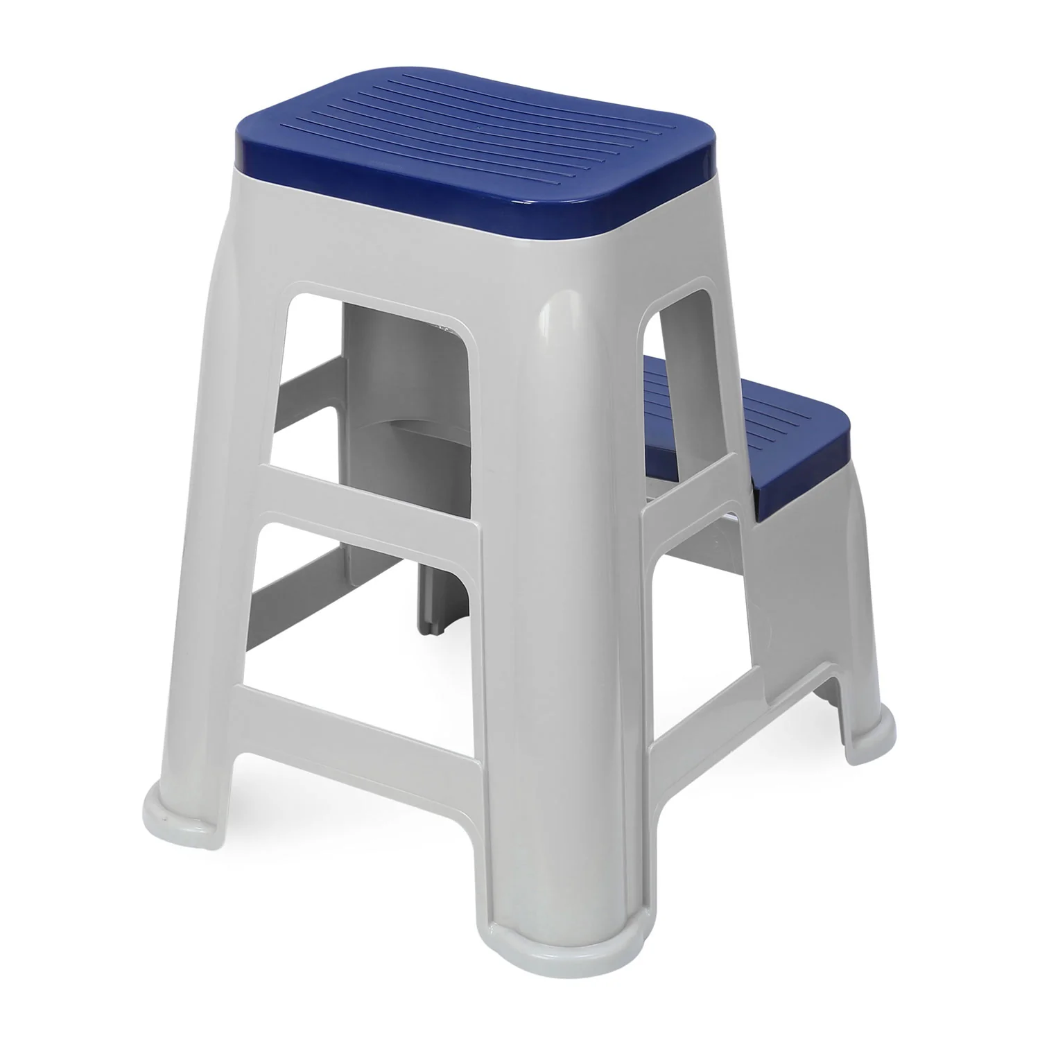 Nilkamal Step Stool 31 (Silk Grey / Cobalt Blue) - Image 6