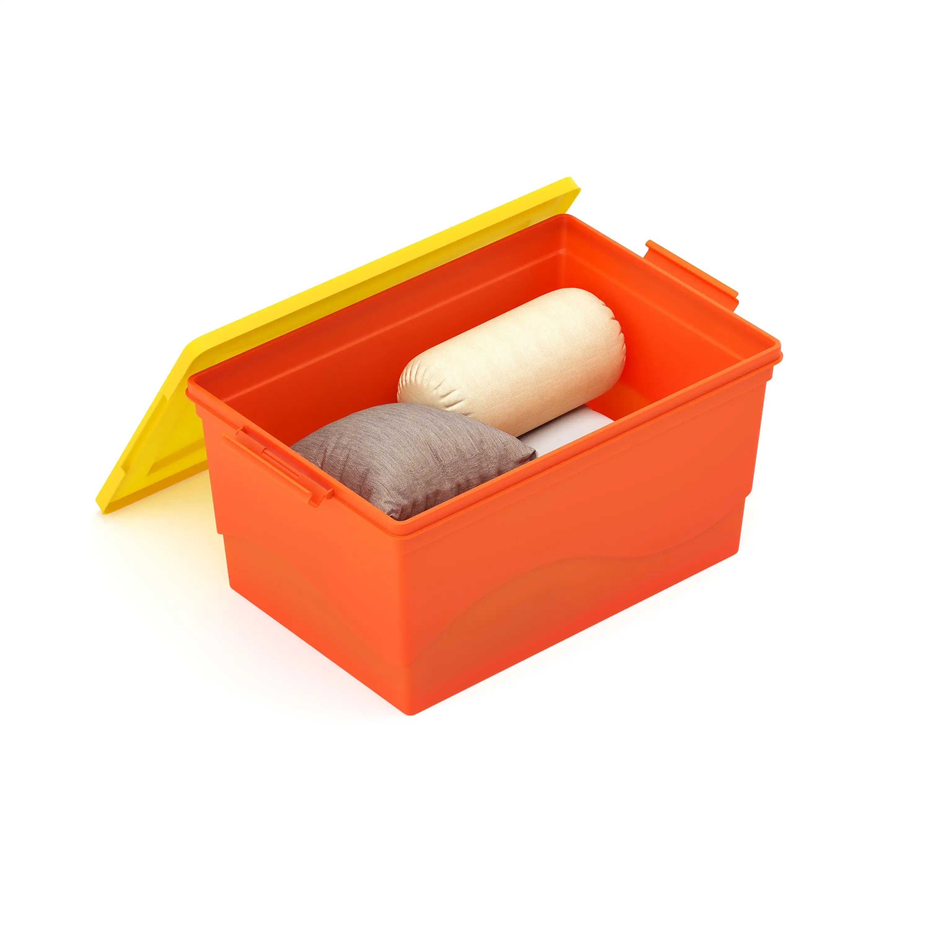 Nilkamal 50 Litre Multipurpose Storage Box with Lid (Orange and Yellow) - Image 6