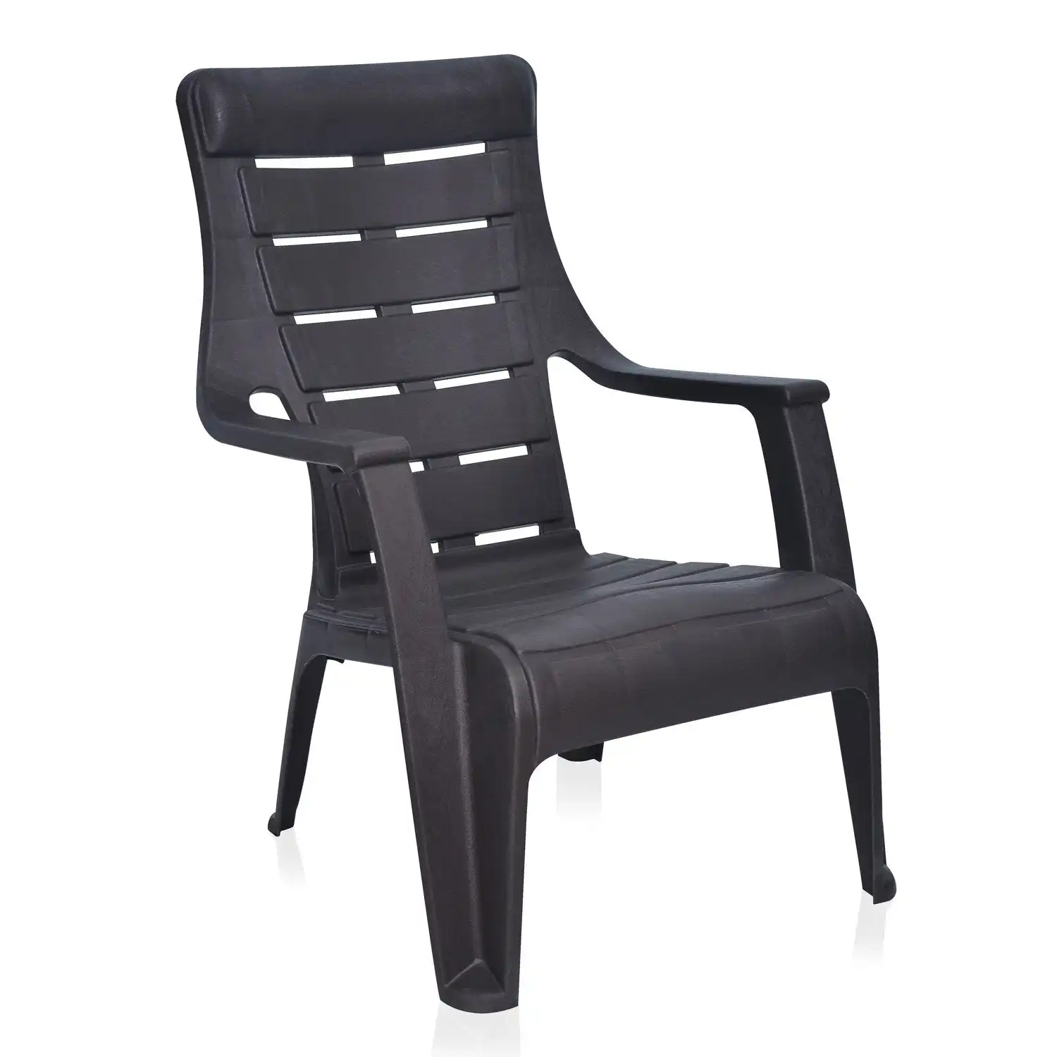 Nilkamal Sunday Plastic Arm Chair (Weather Brown) - Image 6