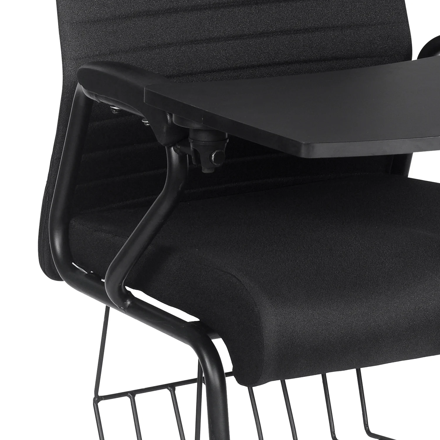 Nilkamal Thames Training Fabric Chair with Writing Shelf (Black) - Image 8