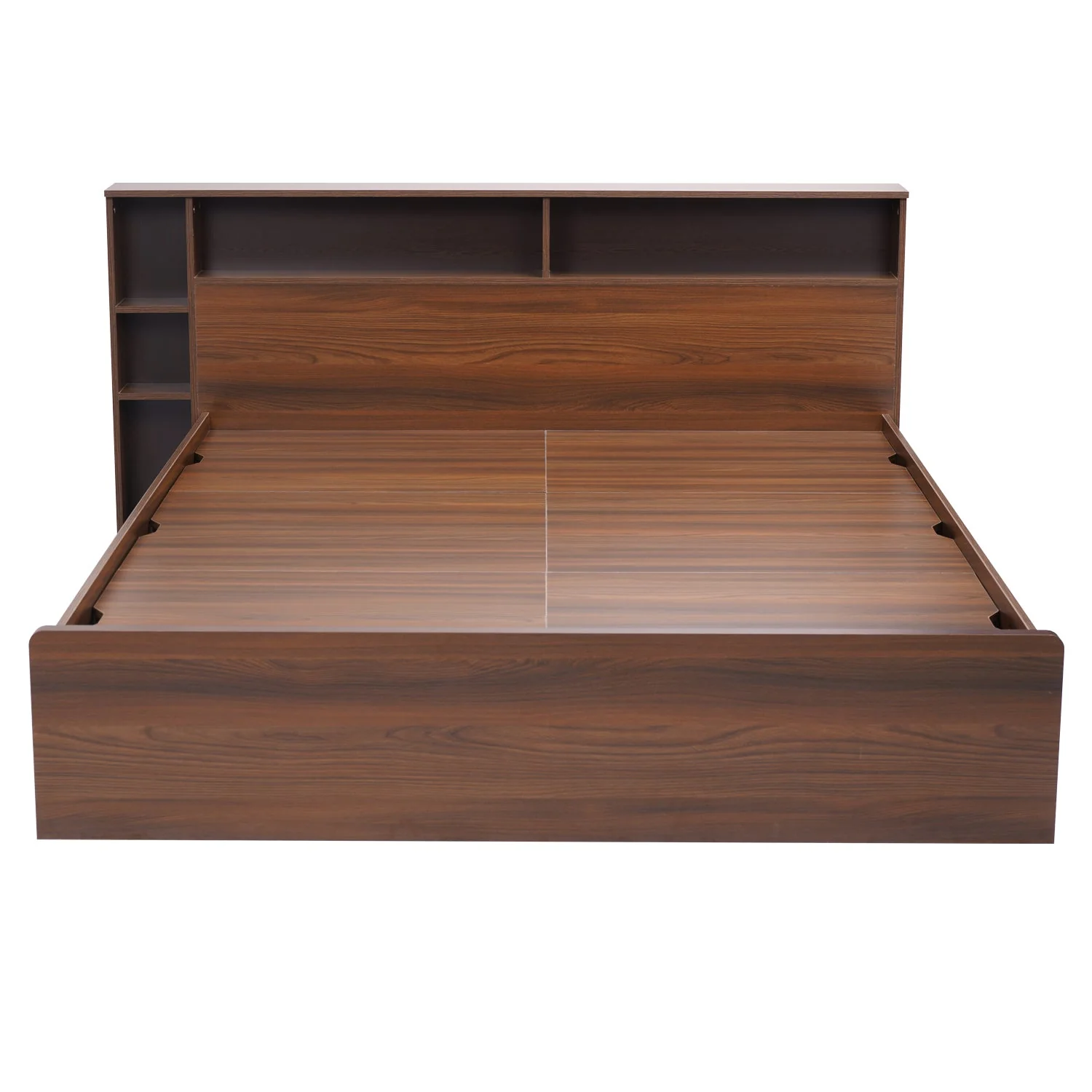 Nilkamal Torrie Queen Bed With Headboard & Box Storage (Classic Walnut) - Image 3