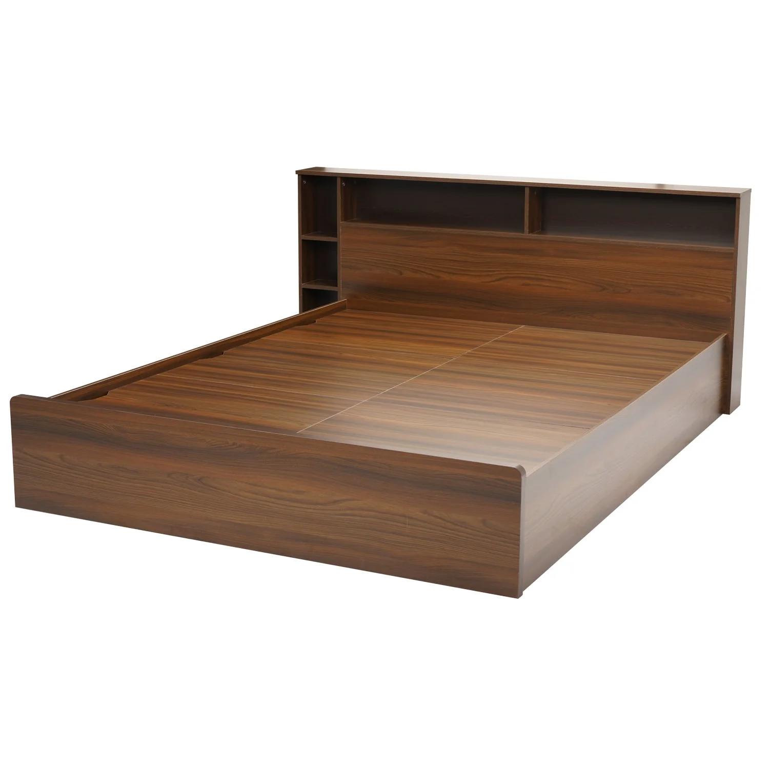 Nilkamal Torrie Queen Bed With Headboard & Box Storage (Classic Walnut) - Image 4