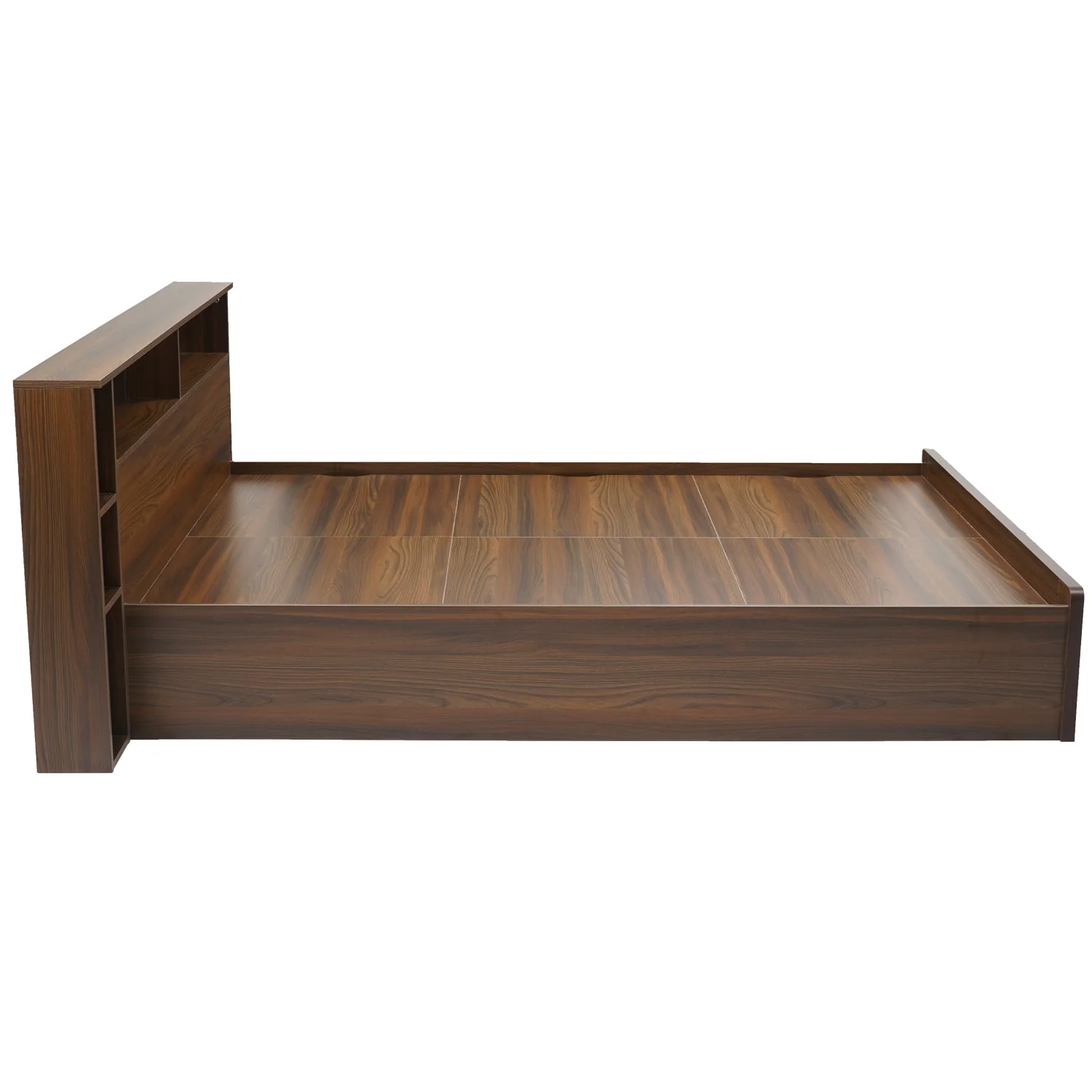 Nilkamal Torrie Queen Bed With Headboard & Box Storage (Classic Walnut) - Image 6