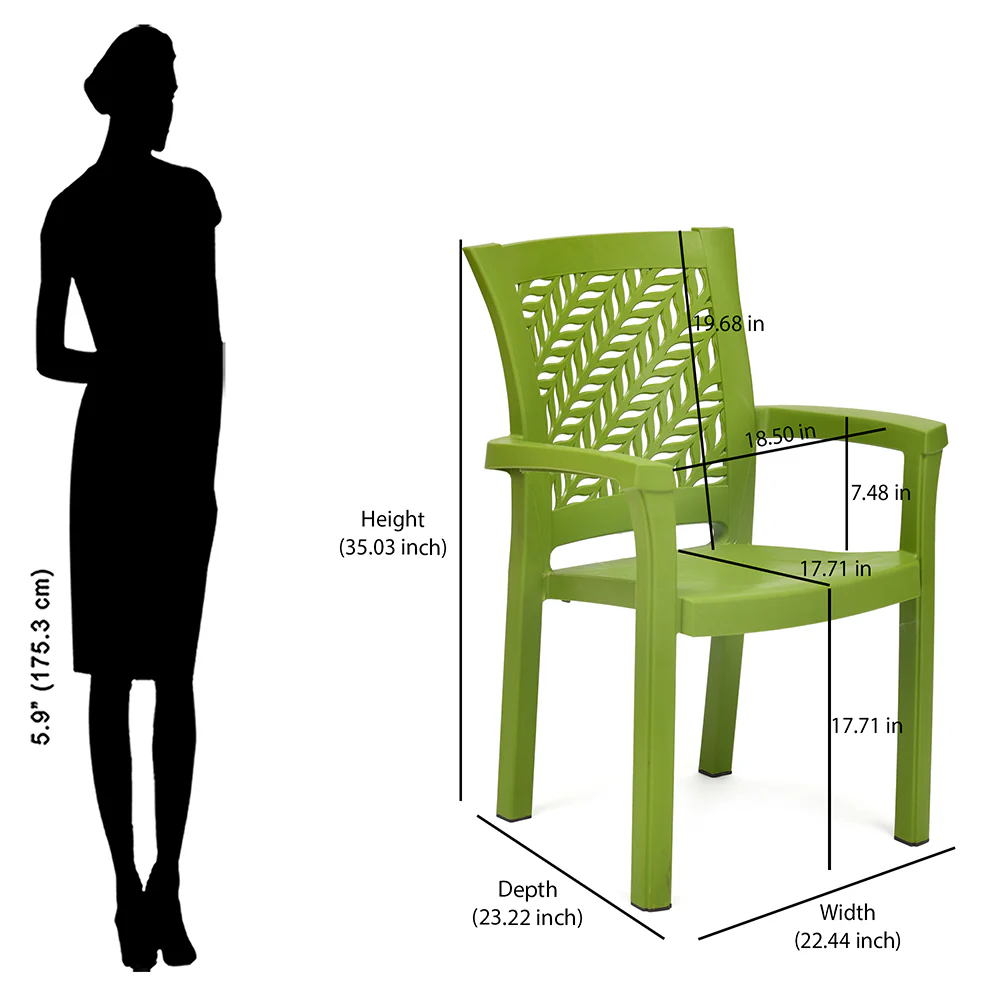 Nilkamal Tulip Plastic Arm Chair - Image 38