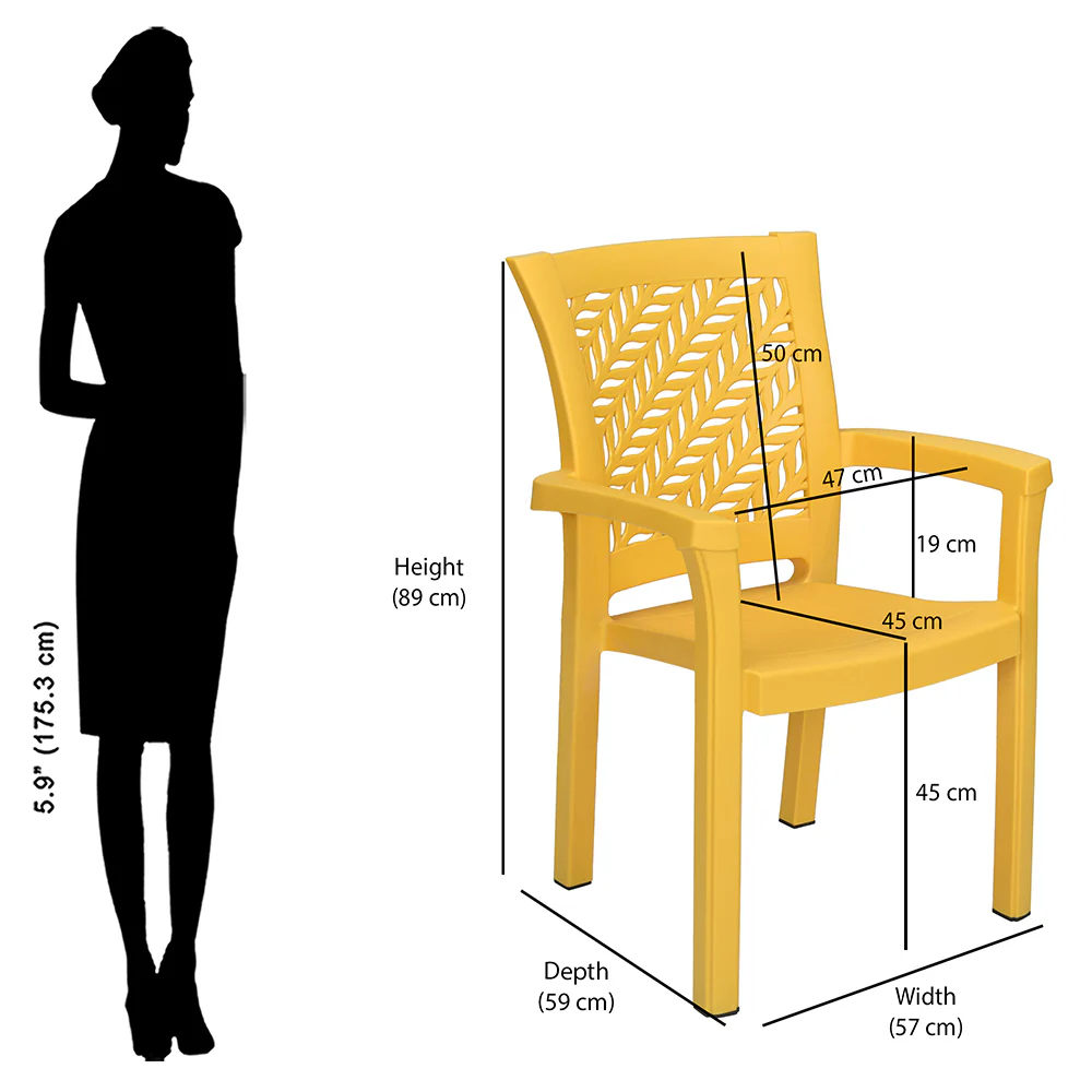 Nilkamal Tulip Plastic Arm Chair - Image 8