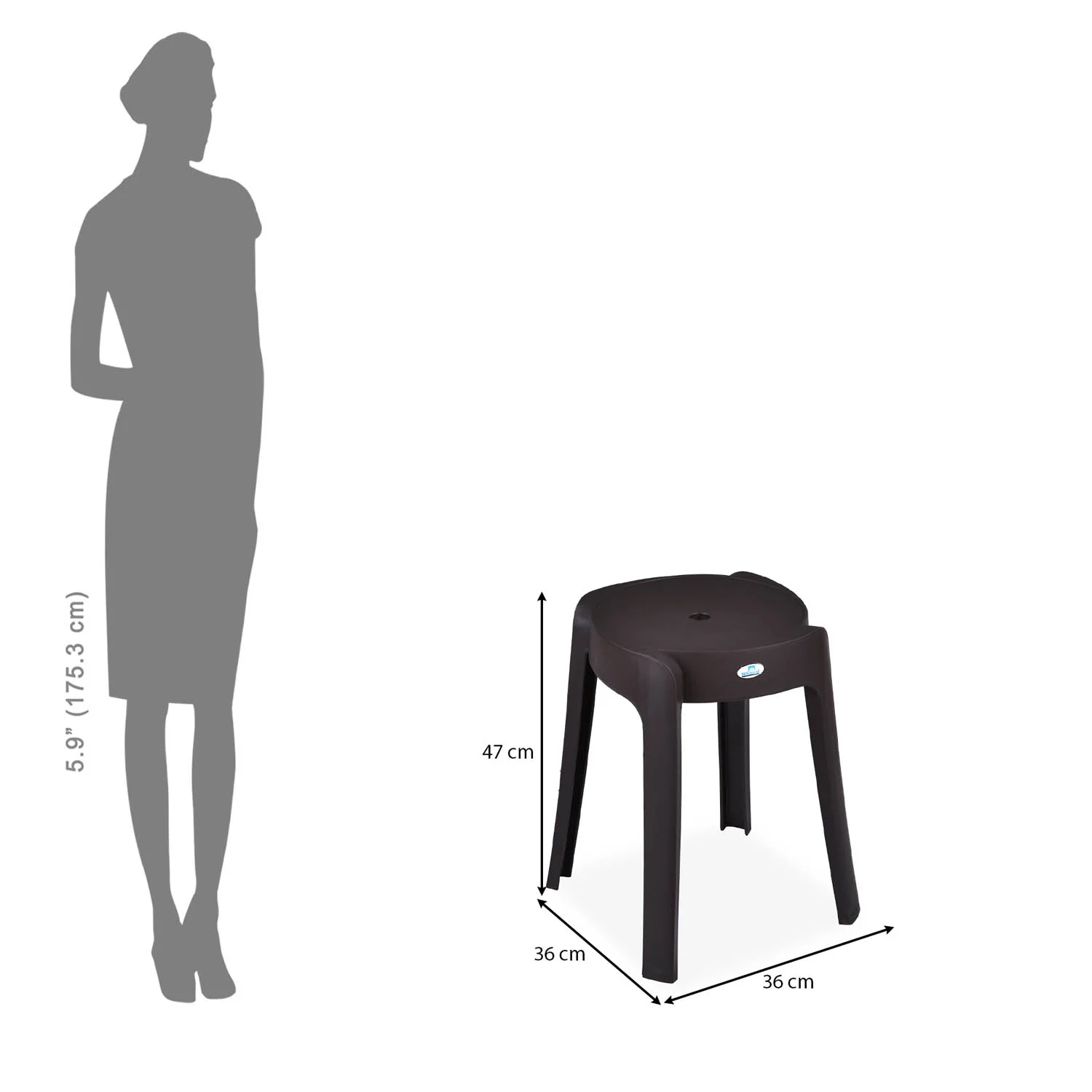 Nilkamal Twist Plastic Stool - Image 20