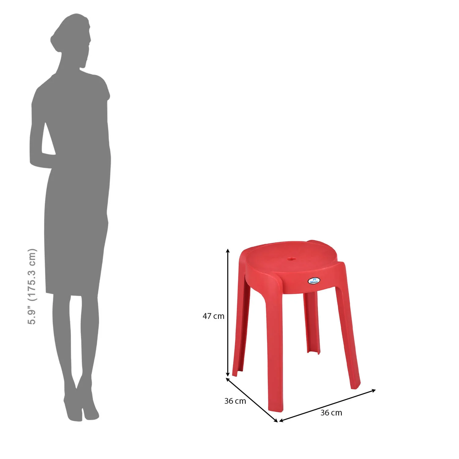 Nilkamal Twist Plastic Stool - Image 6