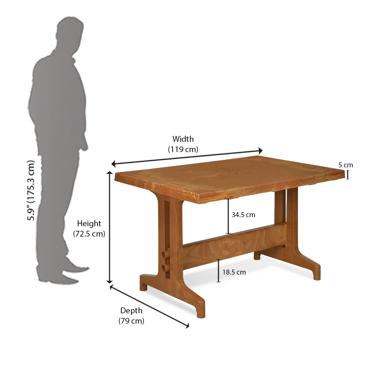 Nilkamal Ultima Table (Pear Wood) - Image 10