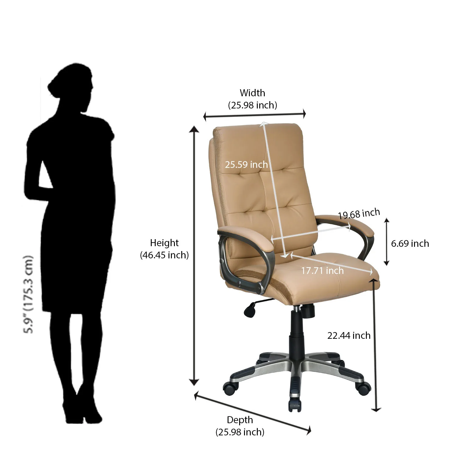 Nilkamal Veneto High Back Office Chair - Image 28