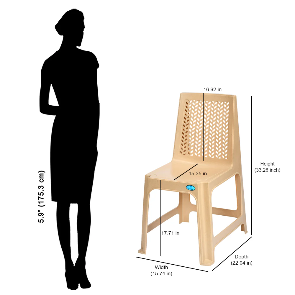 Nilkamal Viva Plastic Armless Chair - Image 19