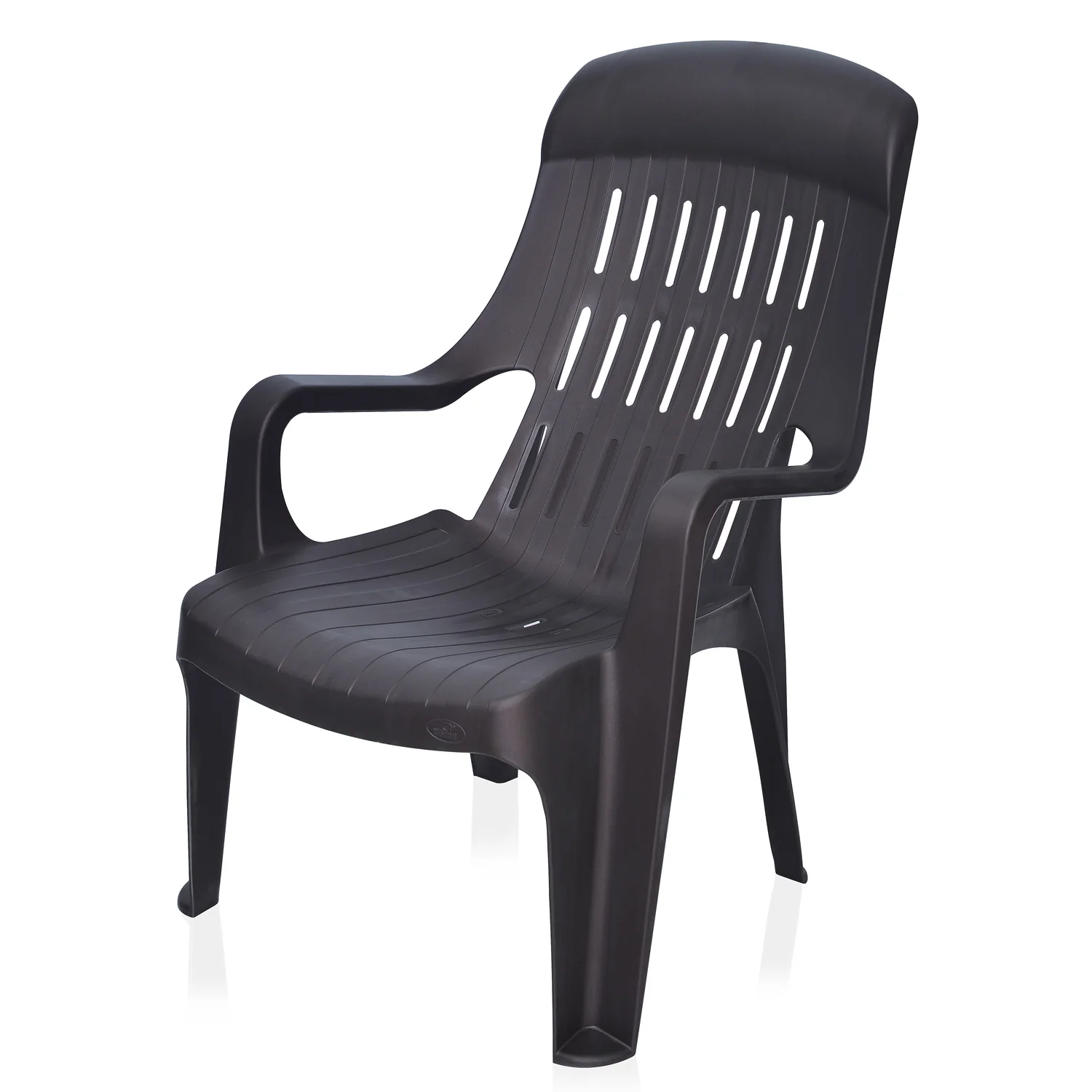 Nilkamal Weekender Plastic Arm Chair (Weathered Brown) - Image 7