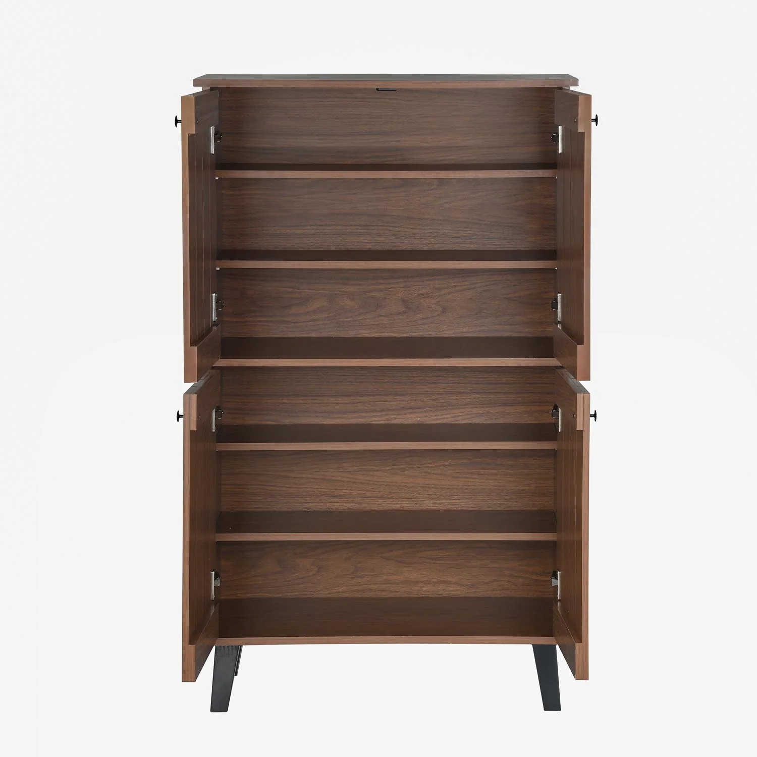 Nilkamal Wildon 4 Door Shoe Rack (Walnut) - Image 4